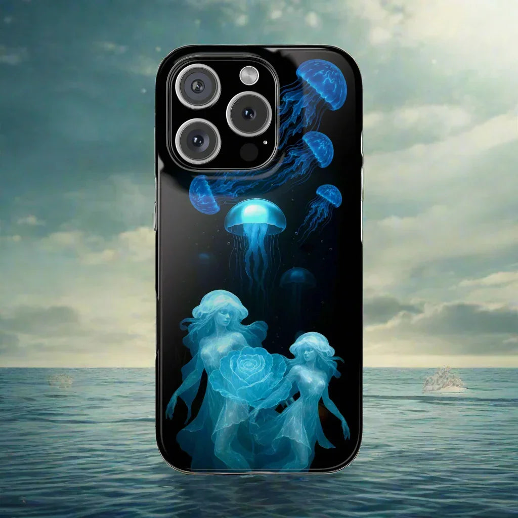 Jellyfish Rose Phone Case for iPhone 7-17 Models - KARARMDESIGN