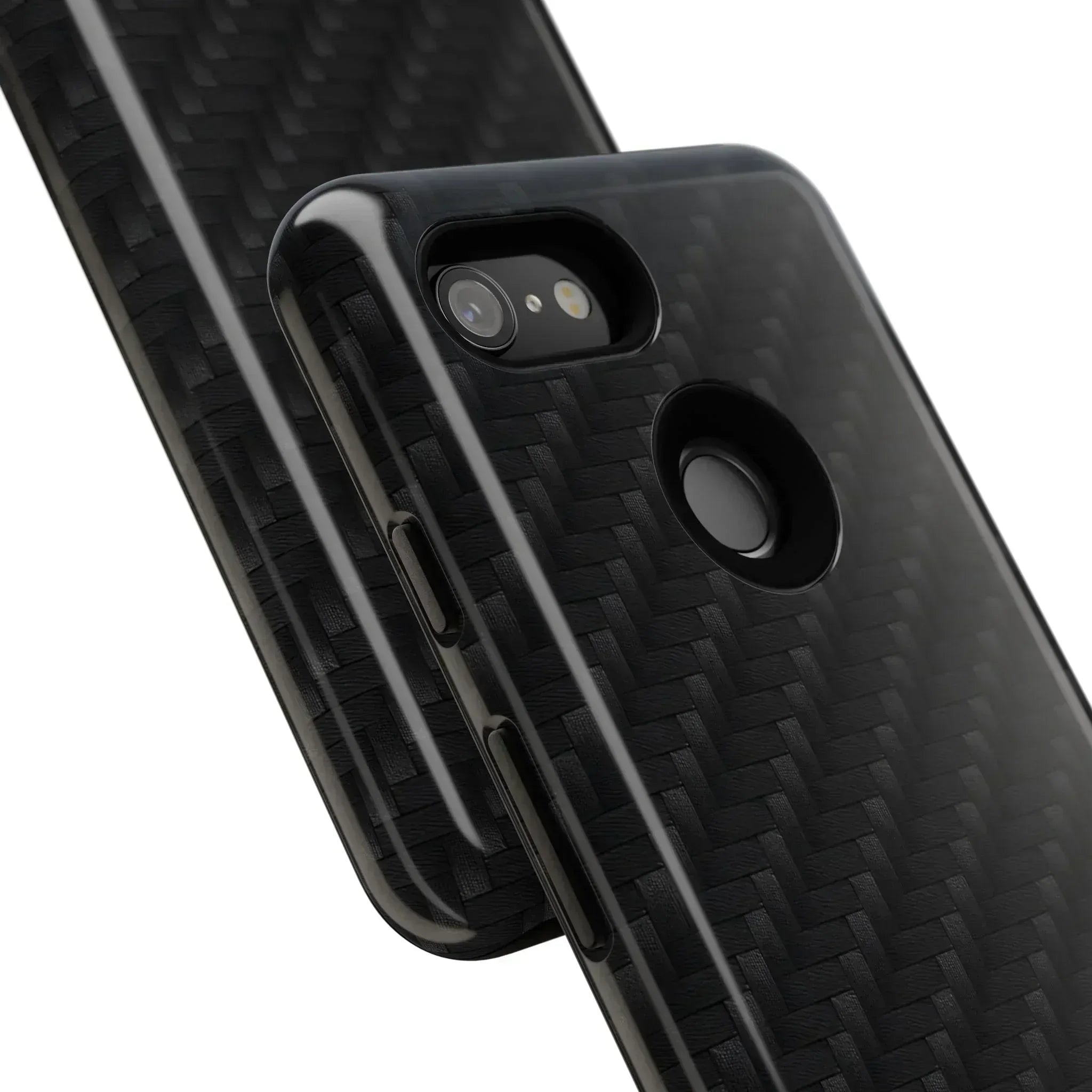Black Carbon Phone Case for iPhone 8-16 and Google Pixel up to 9 - KARARMDESIGN