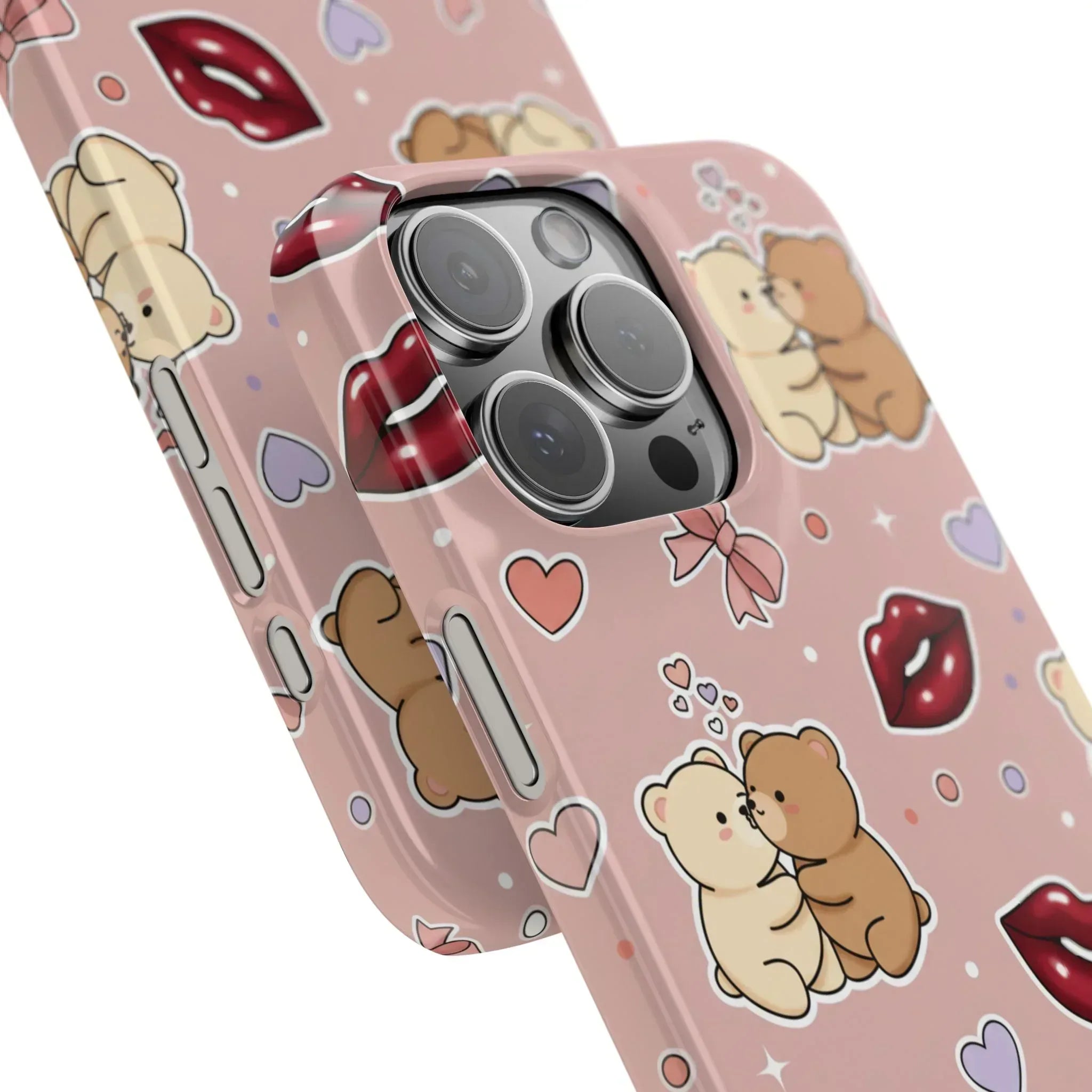 Bear Hug Bliss Phone Case for iPhone 11-17 - KARARMDESIGN