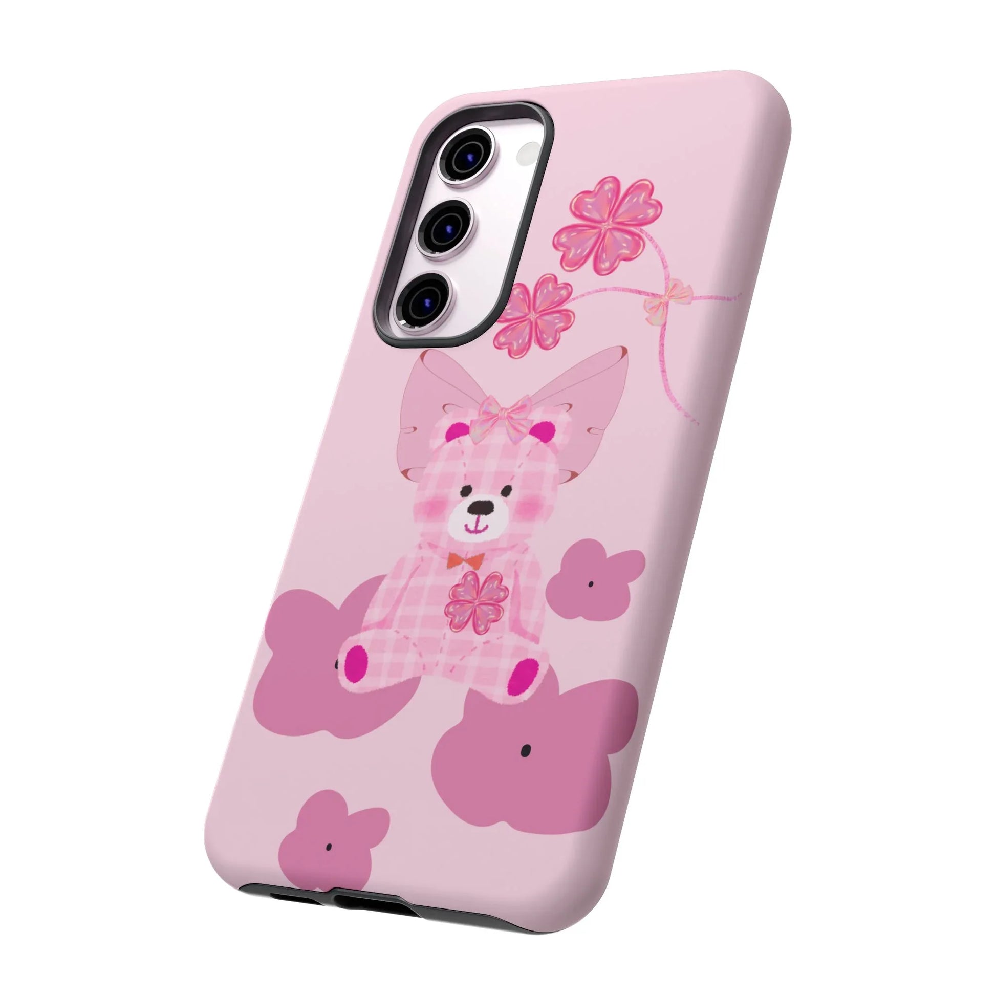 Pink Teddy Bear Phone Cases for iPhone, Pixel and Galaxy - KARARMDESIGN