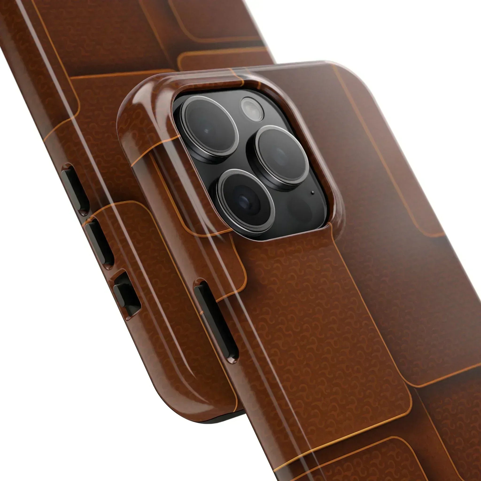 Textured Brown Phone Case for iPhone 7-16 and Samsung Galaxy S21-S24 - KARARMDESIGN