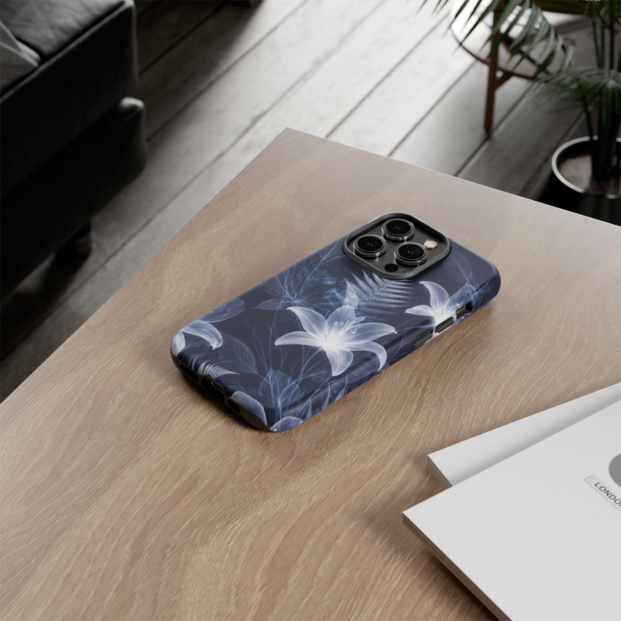 Moonlight Garden Phone Case for iPhone 11-17 and Galaxy S20-S26