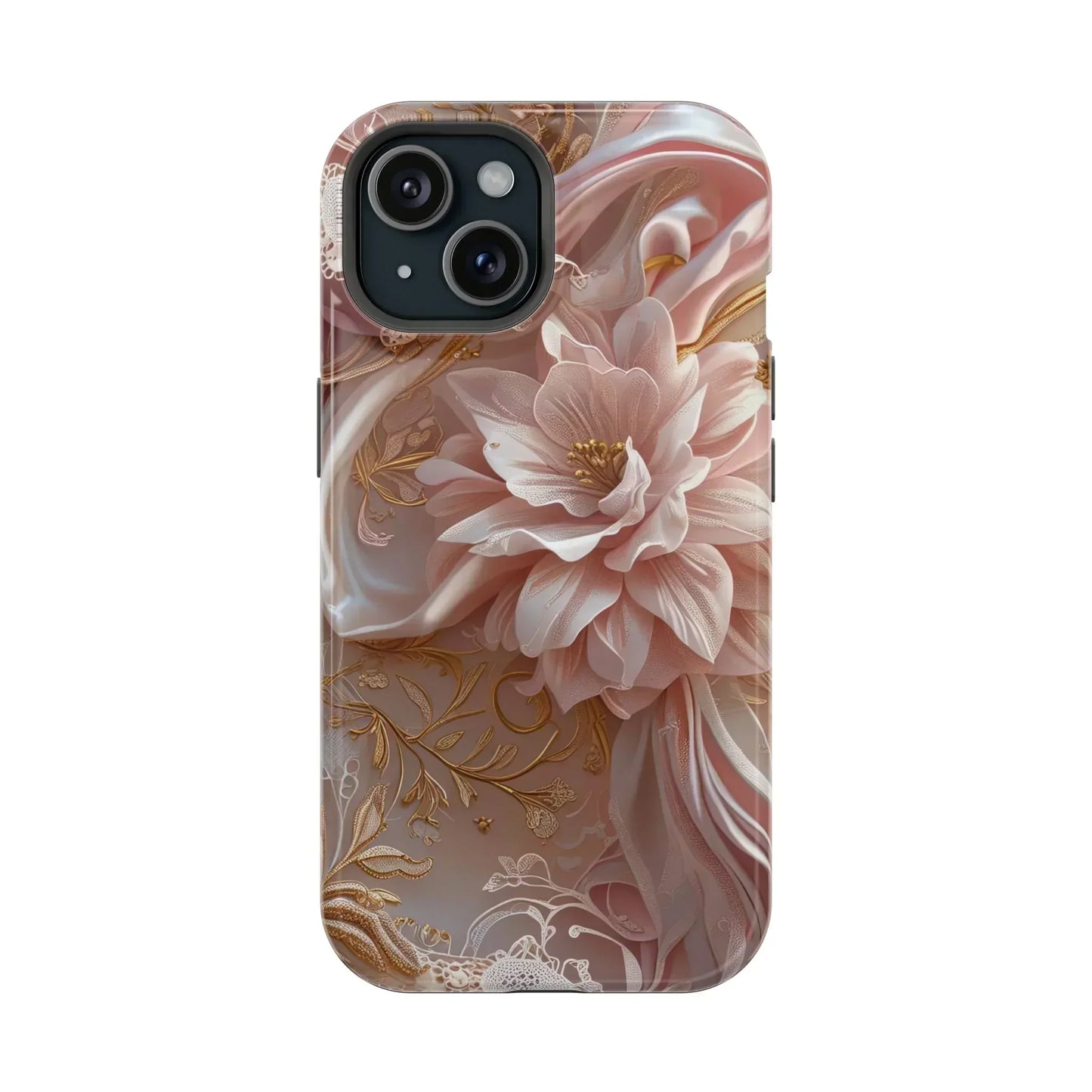 Elegant Floral Impact-Resistant Phone Case for iPhone 12-16 and Samsung Galaxy S21-S22 Models - KarArmDesign