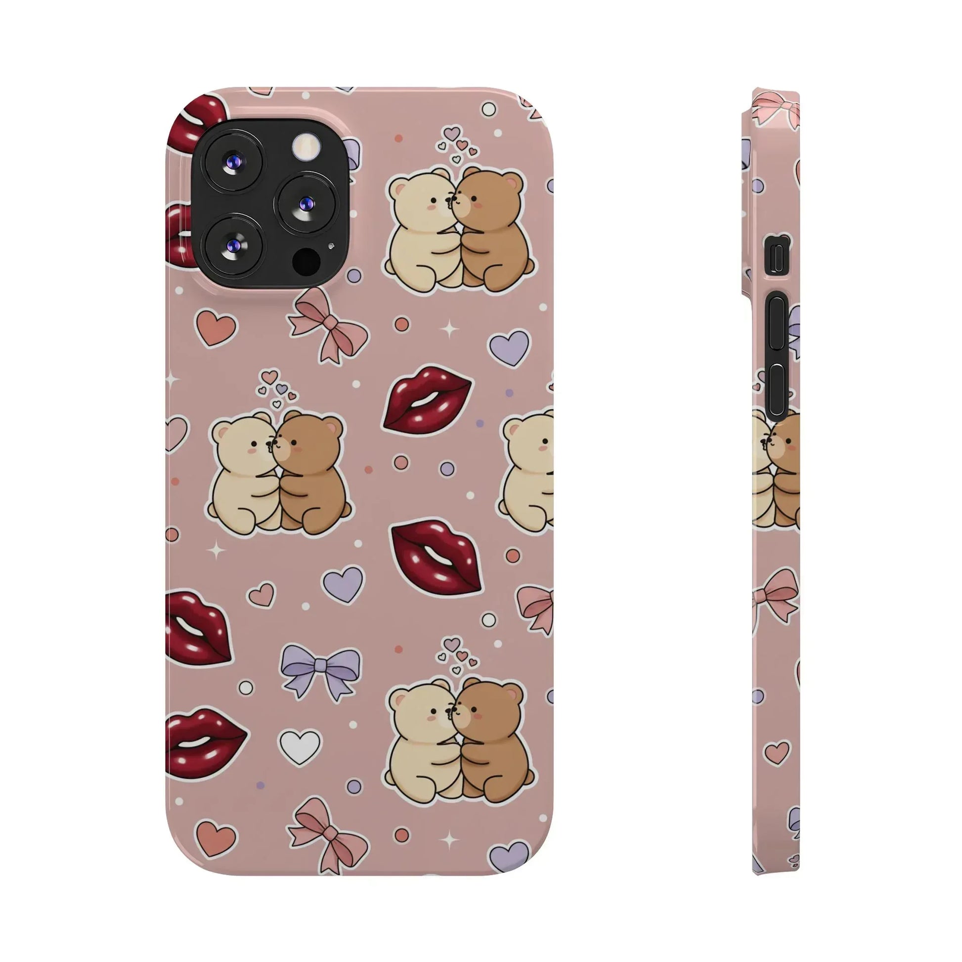 Bear Hug Bliss Phone Case for iPhone 11-17 - KARARMDESIGN