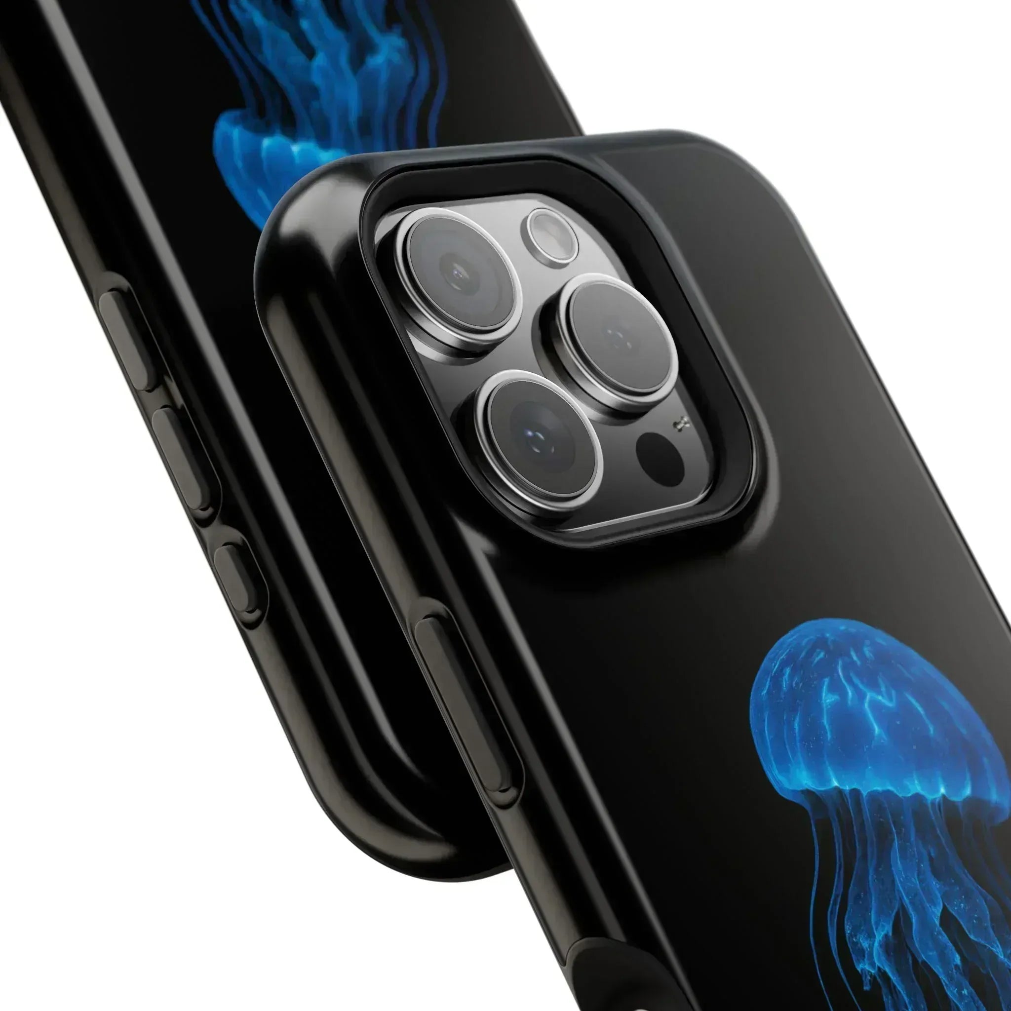 Blue Jellyfish Phone Case for iPhone 12-16 and Galaxy S21-S22 - KARARMDESIGN