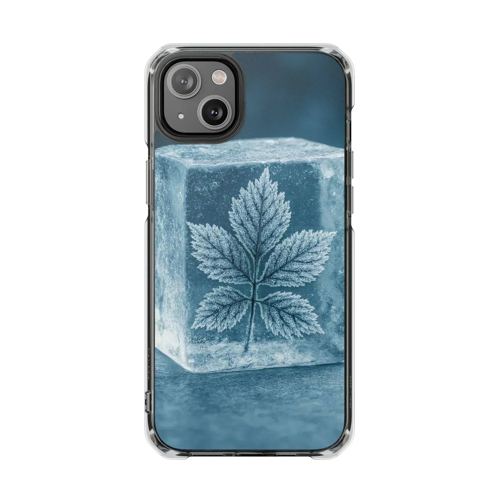 Frozen Leaf Inside Ice Cube - Phone Case for iPhone 14-16 - KARARMDESIGN
