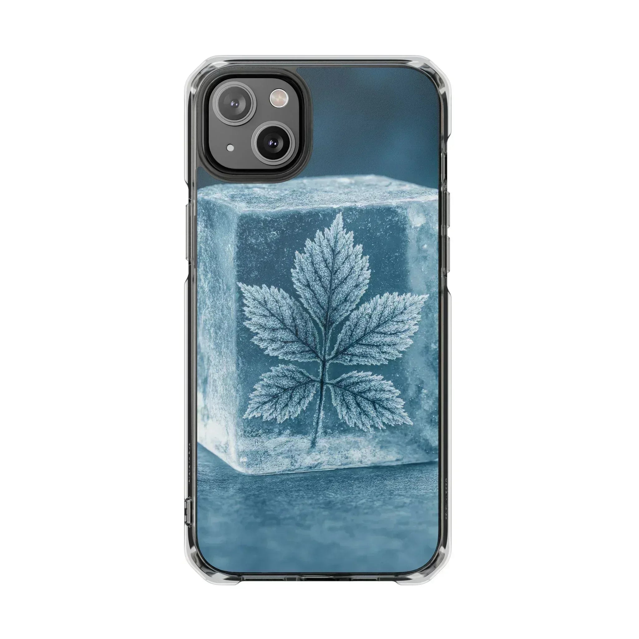 Frozen Leaf Inside Ice Cube - Phone Case for iPhone 14-16 - KARARMDESIGN