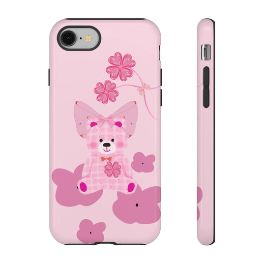 Pink Teddy Bear Phone Cases for iPhone, Pixel and Galaxy Models - KarArmDesign