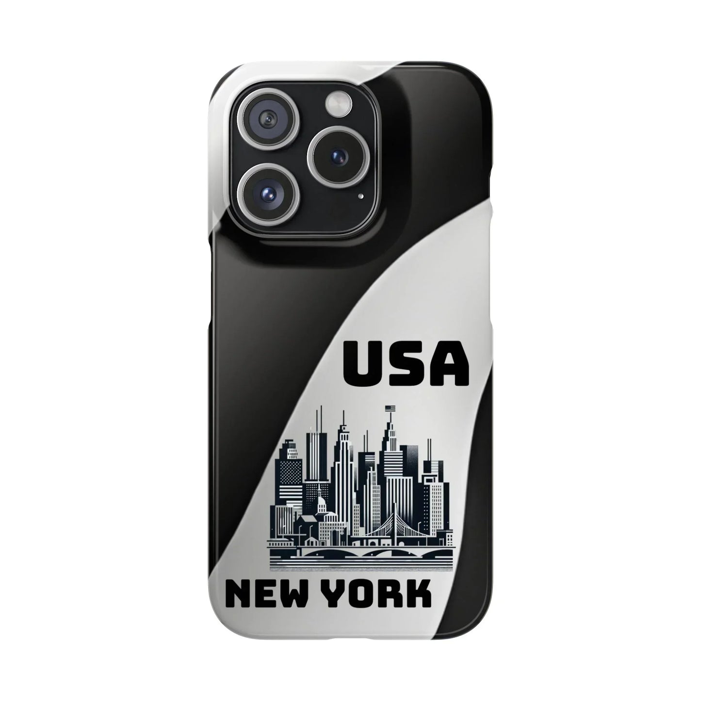 Monochrome New York City Skyline Phone Case for iPhone, Galaxy & Pixel - KarArmDesign