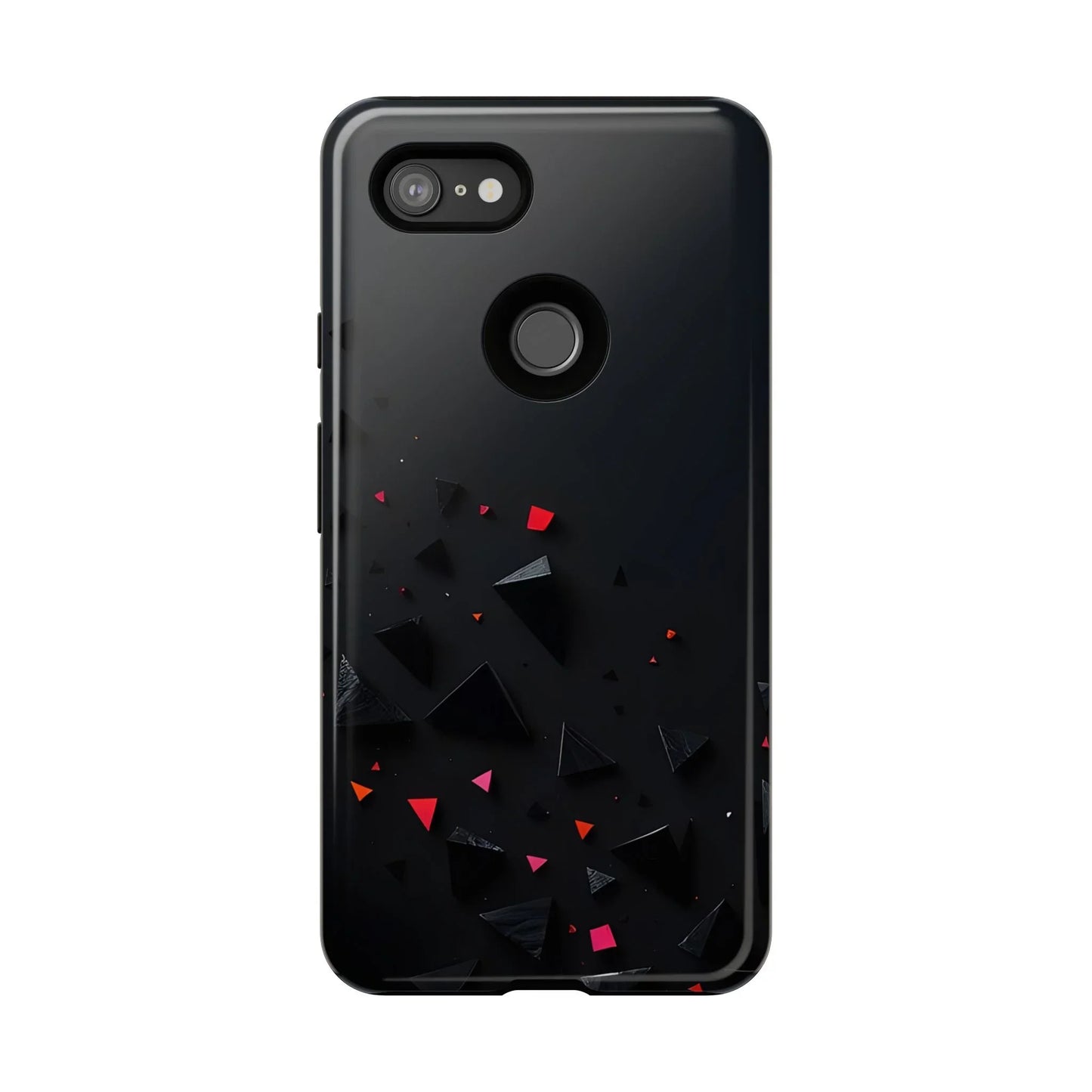 Black and Red Neon Phone Case for iPhone 8-16 and Pixel up to 9 Models - KarArmDesign