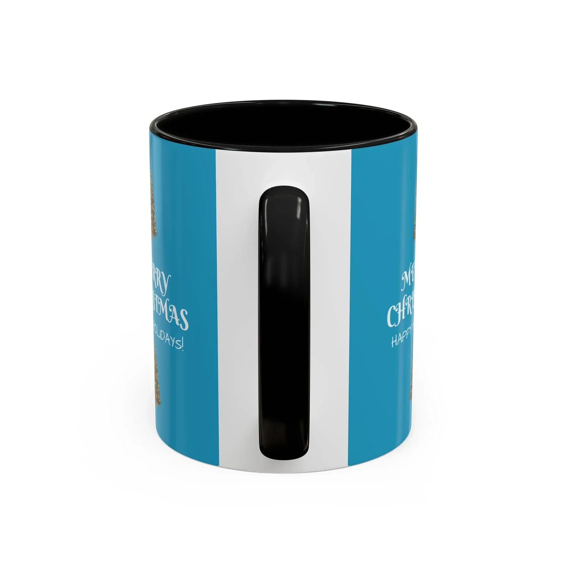Merry Christmas and Happy Holidays Mug - Accent Coffee Mug (11, 15oz) - KARARMDESIGN