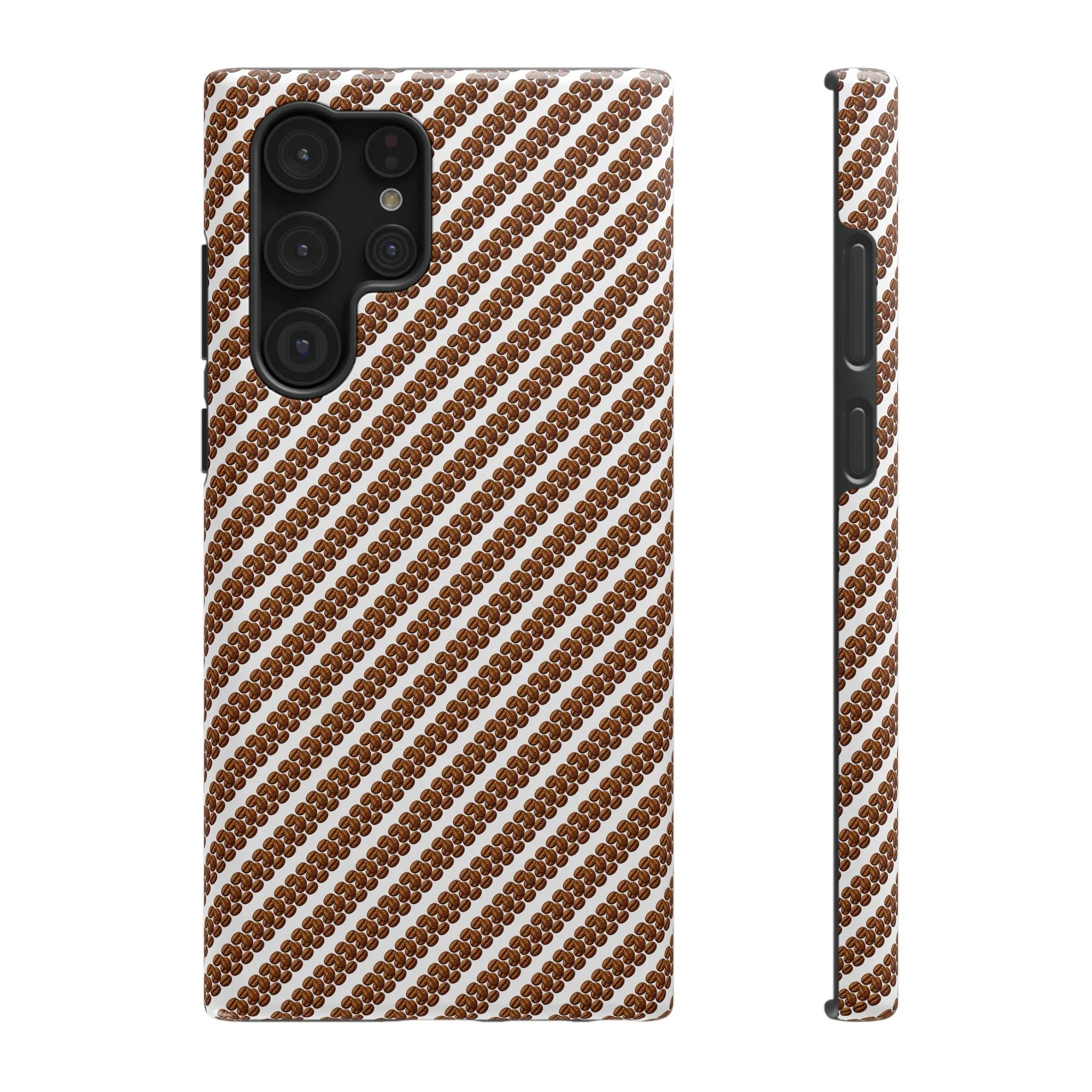 Stylish Coffee Pattern Phone Case for iPhone 11–17 and Galaxy S21–S22 - KARARMDESIGN