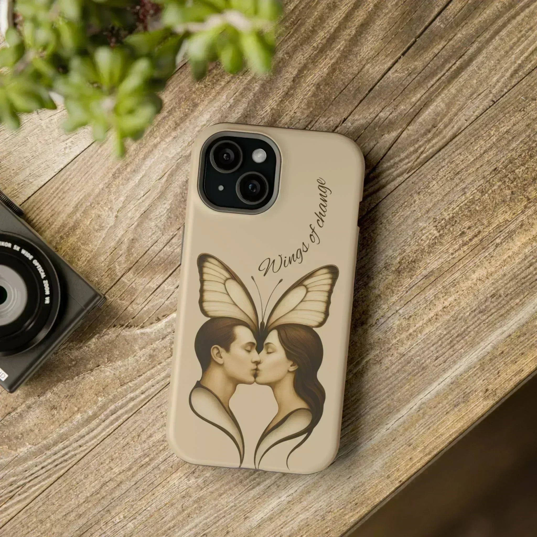 Romantic Butterfly Couple Phone Case for iPhone 12-16 and Galaxy S21-S22 - KARARMDESIGN
