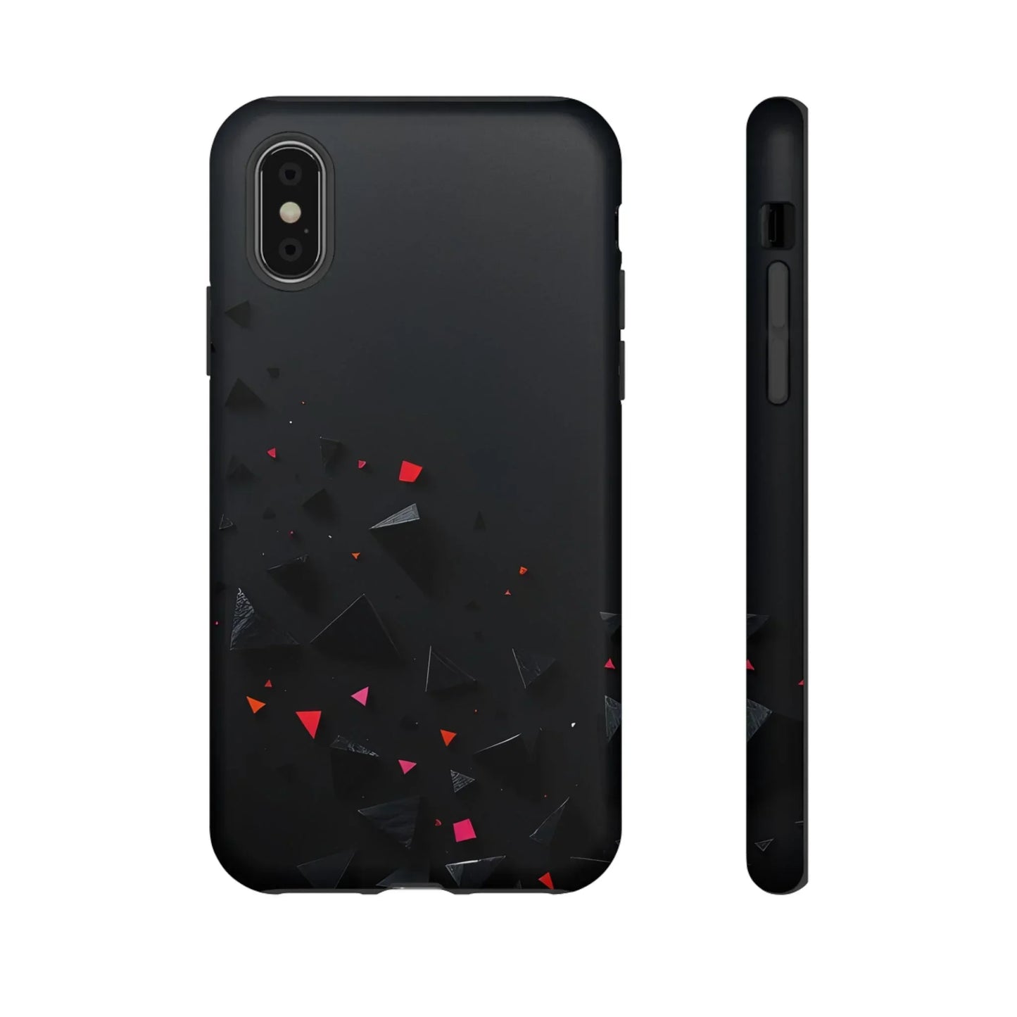 Black and Red Neon Phone Case for iPhone 8-16 and Pixel up to 9 Models - KarArmDesign