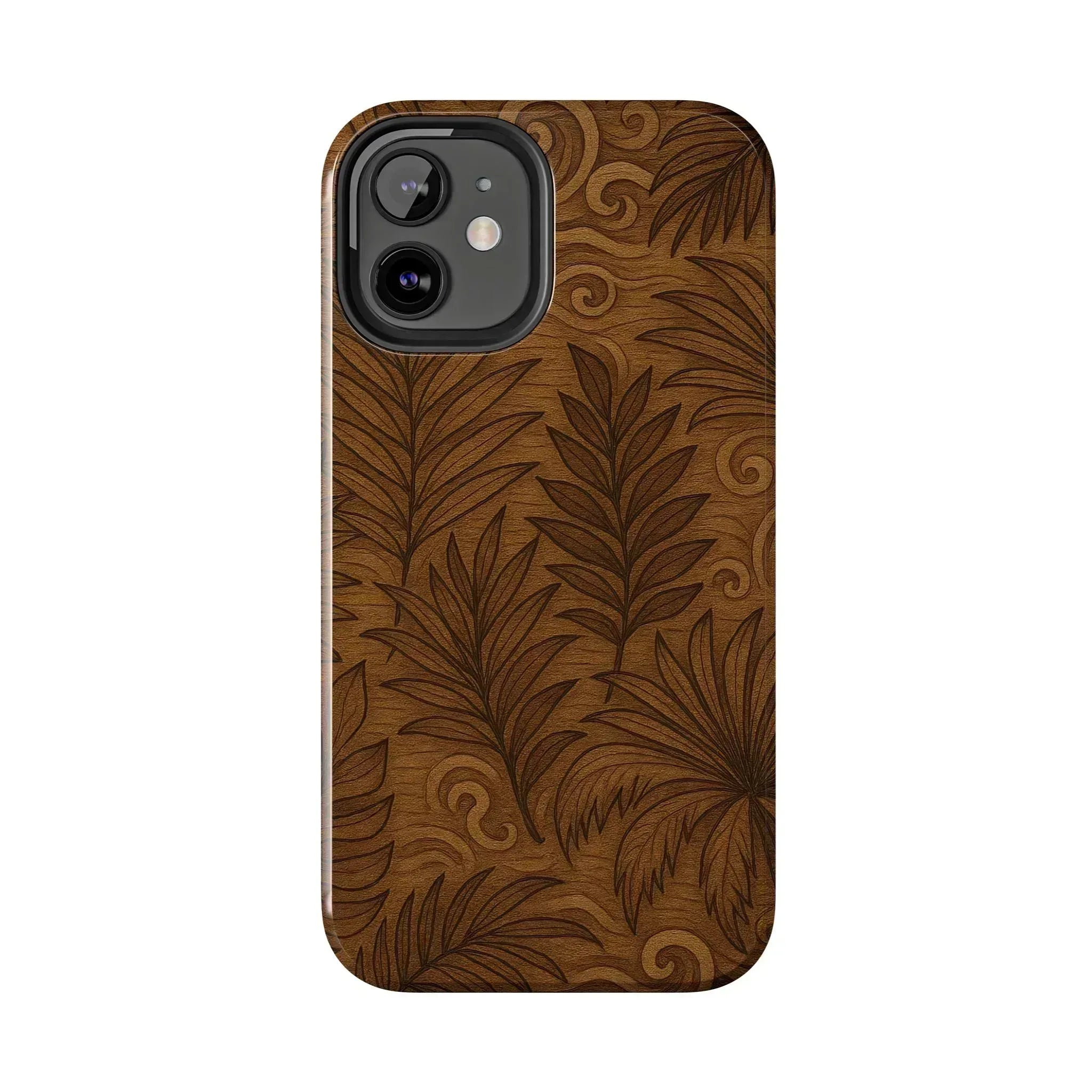 Wood Leaf Armor Phone Case for iPhone and Galaxy - KARARMDESIGN