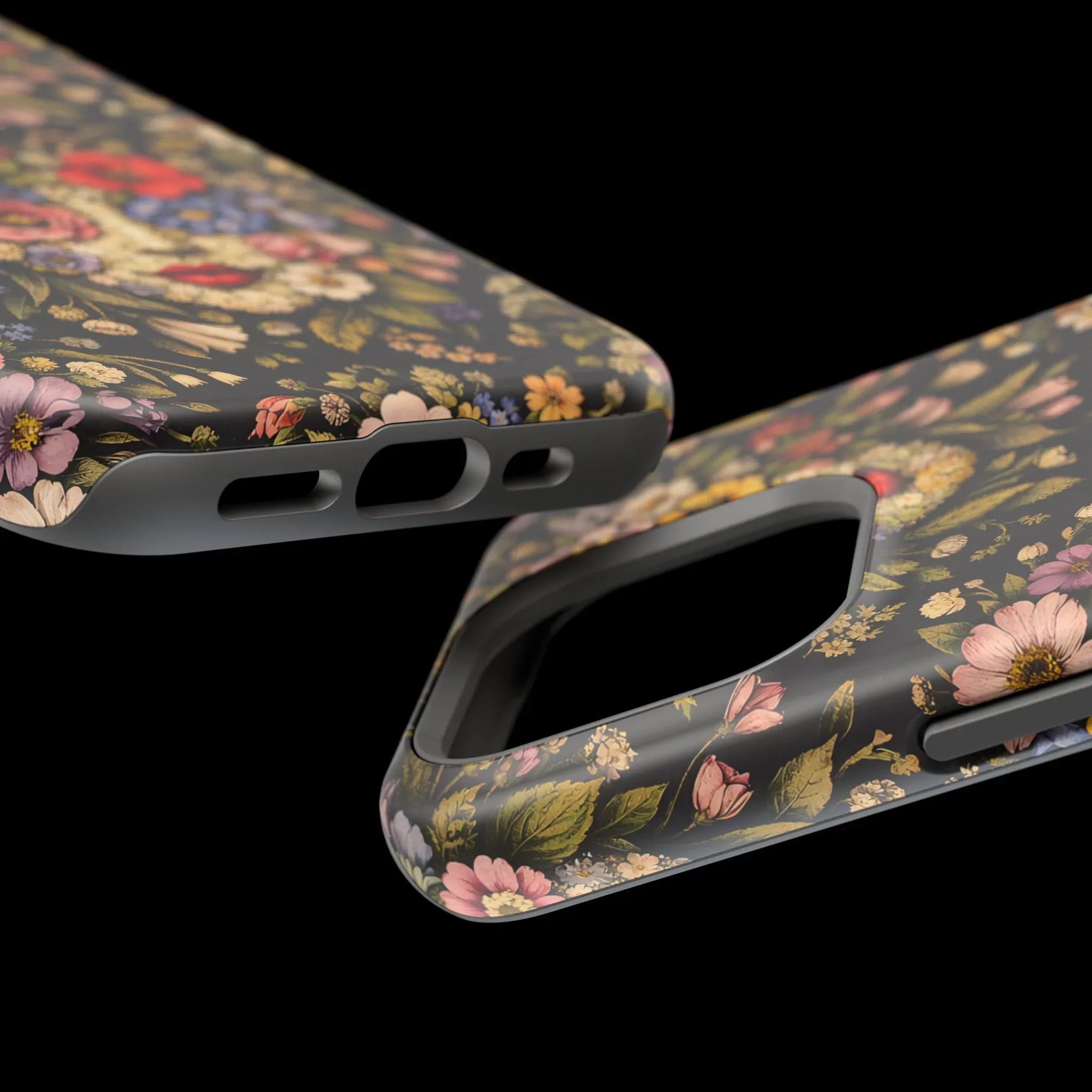 Vintage Flower Face Phone Case for iPhone 13-17 - KARARMDESIGN