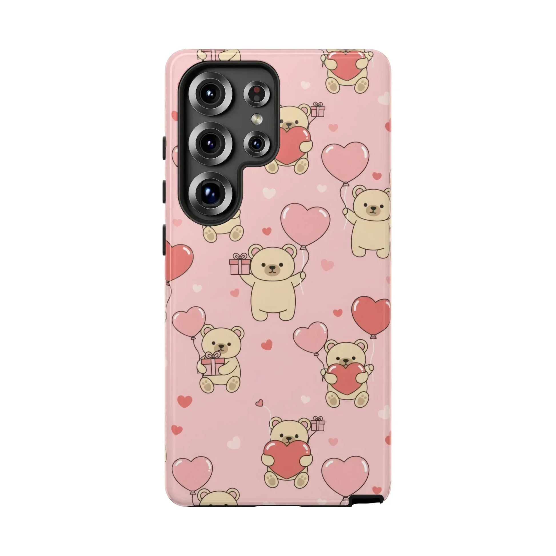 Teddy's Valentine Parade Phone Case for iPhone 11-17 and Galaxy S21-S25 - KARARMDESIGN