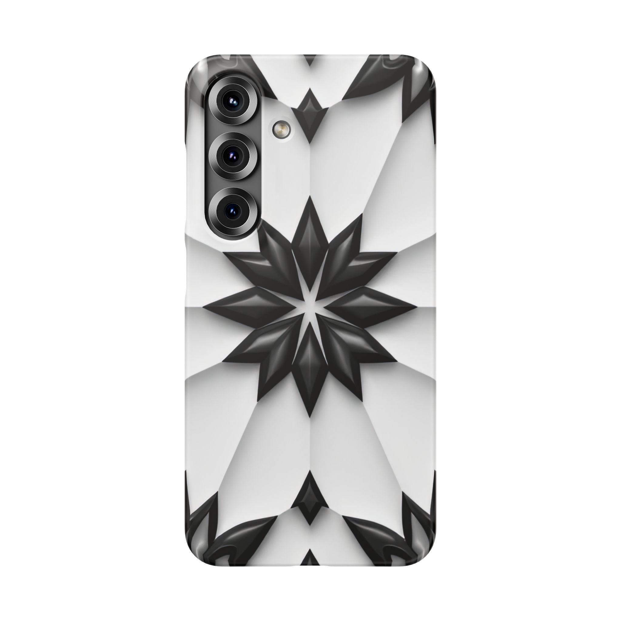Black & White Geometric Snap Case for iPhone & Samsung Galaxy