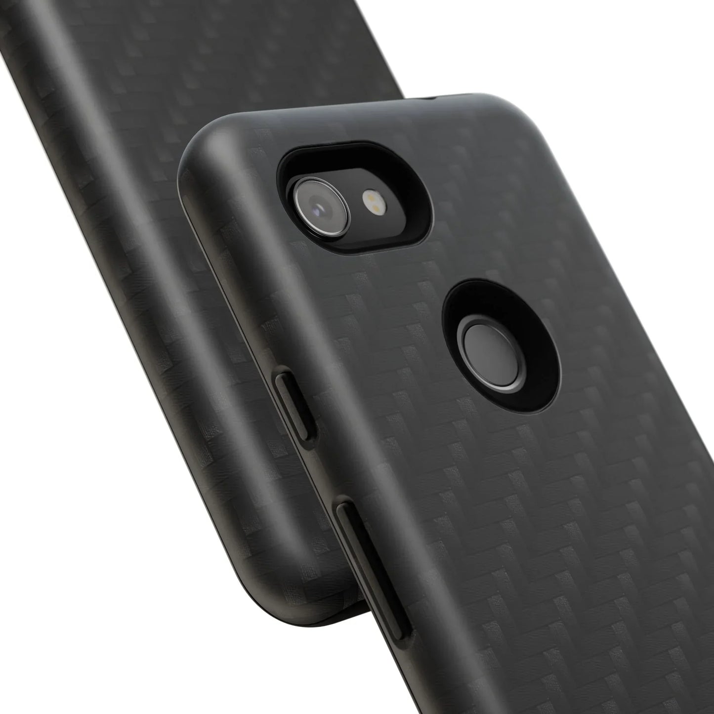 Black Carbon Phone Case Tough Case for iPhone 8-16 and Google Pixel up to 9 Models - KarArmDesign