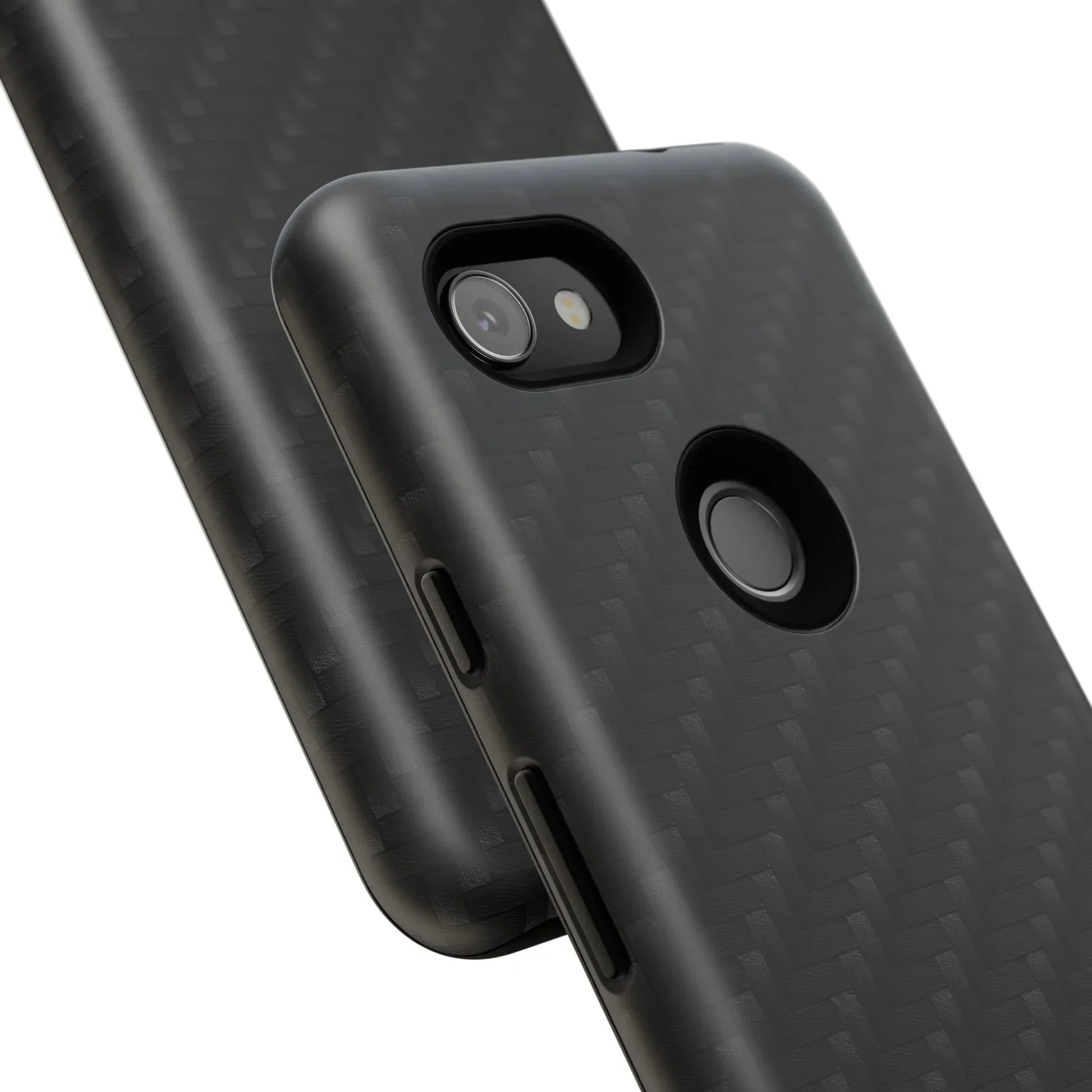 Black Carbon Phone Case Tough Case for iPhone 8-16 and Google Pixel up to 9 Models - KarArmDesign