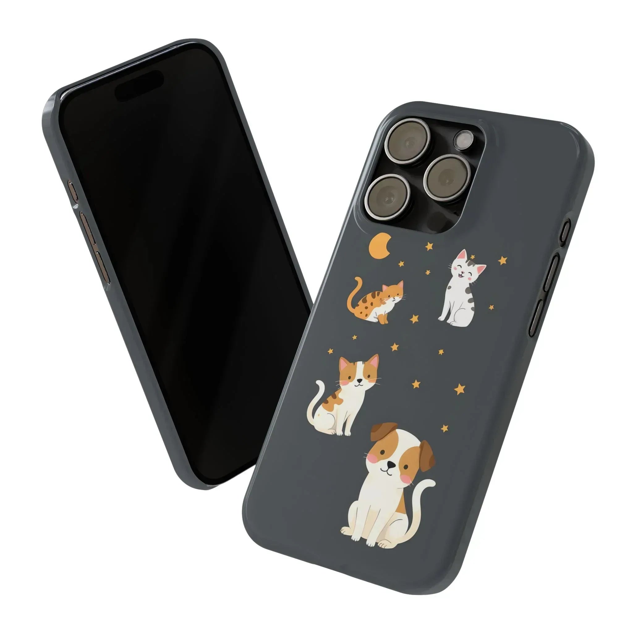 Cute Cat and Dog Phone Case for iPhone 11-17 - KARARMDESIGN