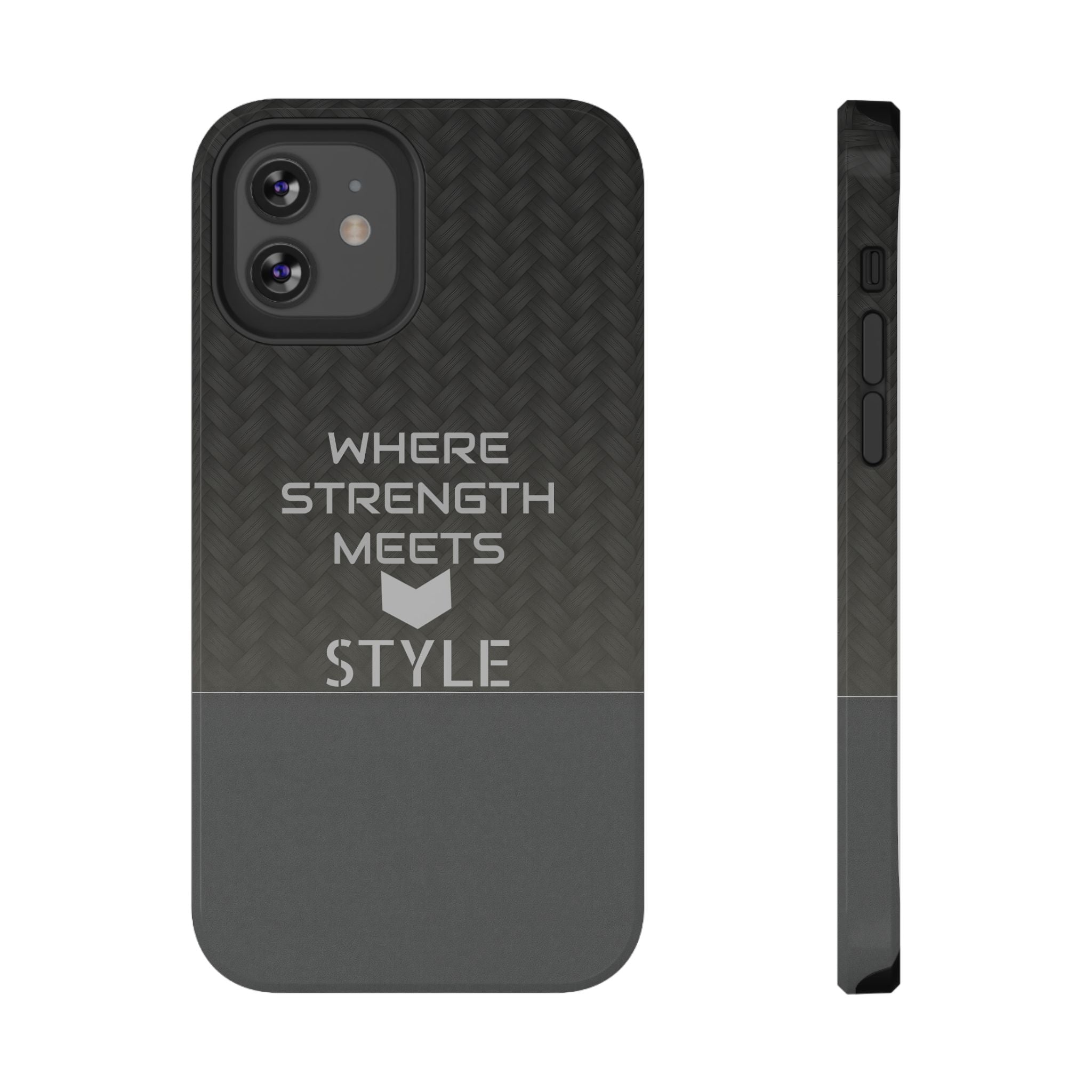Gray Carbon Phone Case for iPhone 12-16 and Galaxy S21-S22