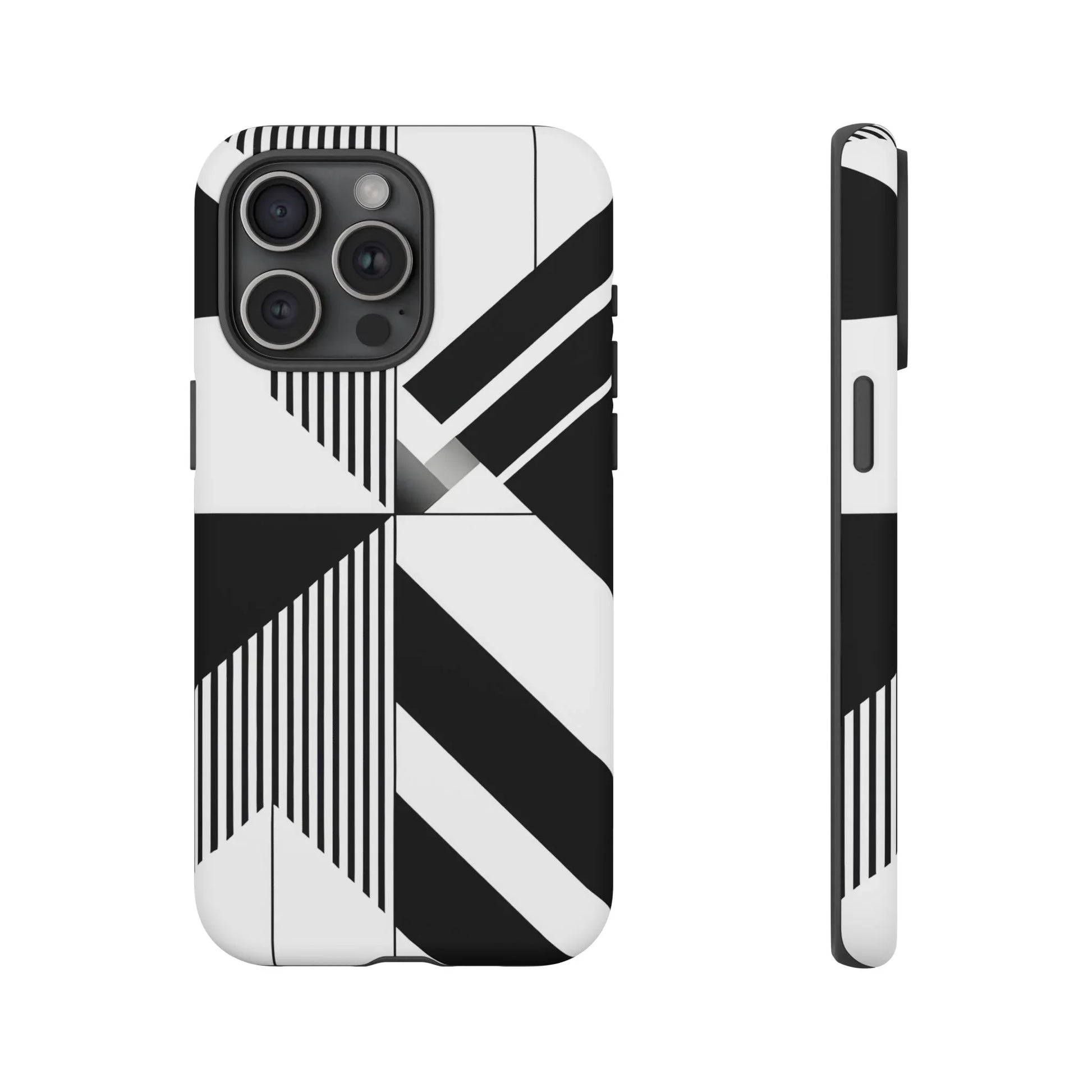 Monochrome Tough Phone Case for iPhone 11-16 and Galaxy S20–S25 - KARARMDESIGN