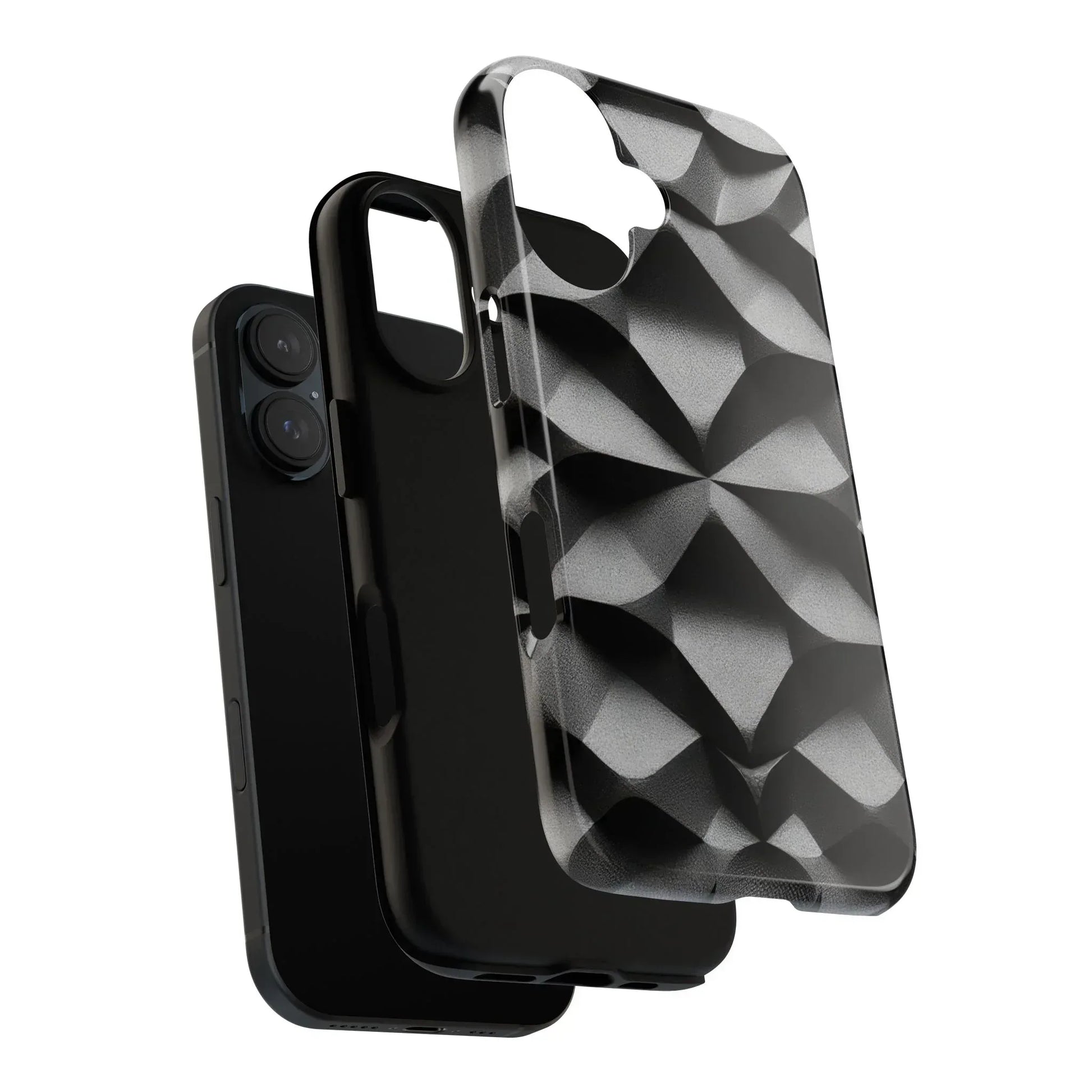 3D Geometric Phone Case for iPhone 8–17 - KARARMDESIGN