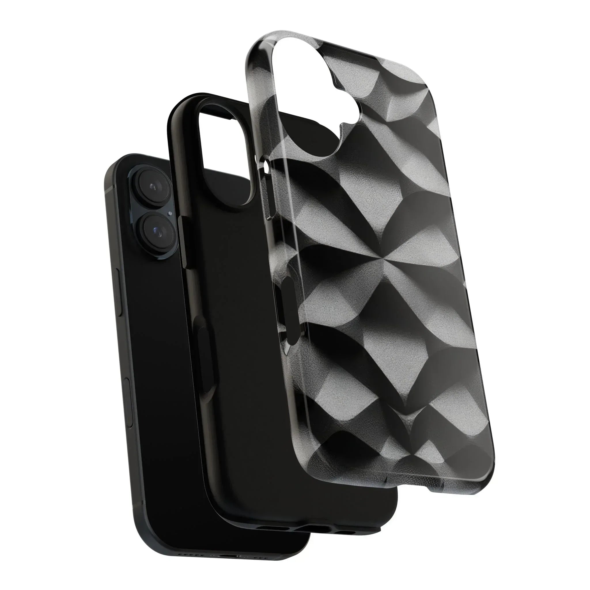 3D Geometric Phone Case for iPhone 8–17 - KARARMDESIGN