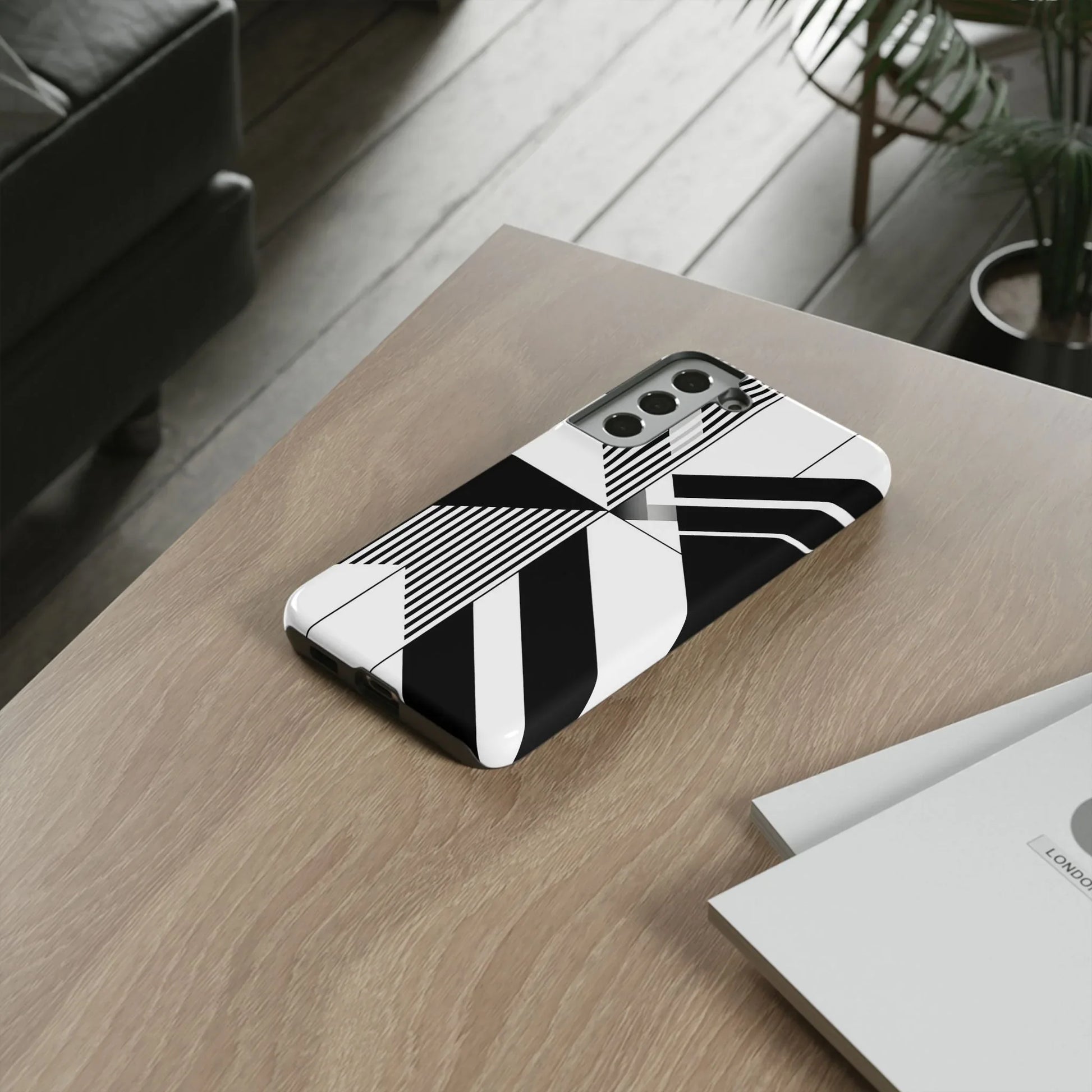 Monochrome Tough Phone Case for iPhone 11-16 and Galaxy S20–S25 - KARARMDESIGN