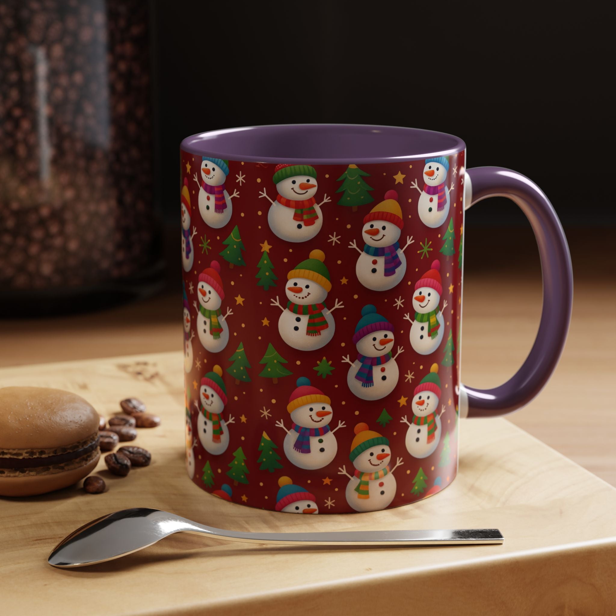 Festive Snowman Parade Accent Coffee Mug (11oz)