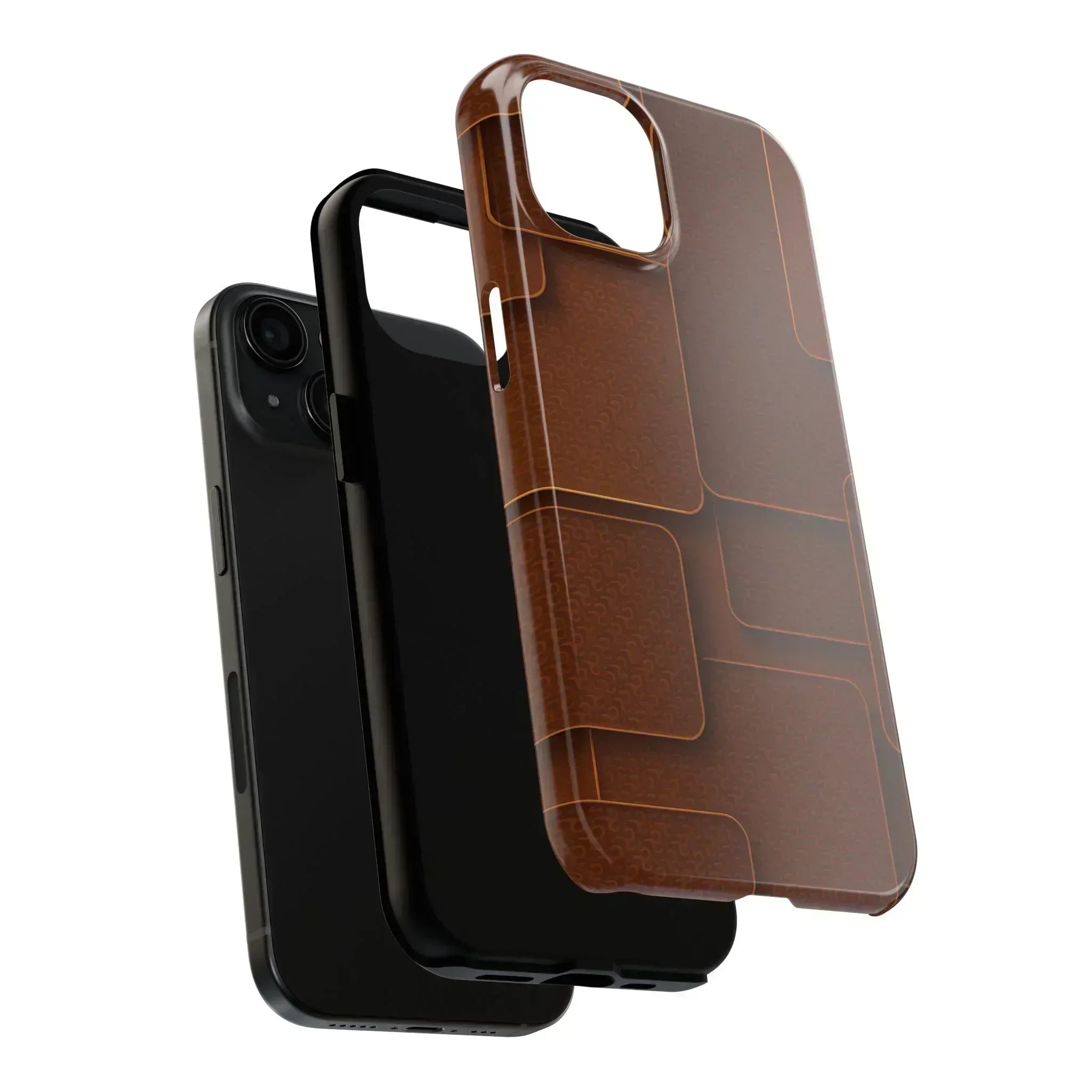 Textured Brown Phone Case for iPhone 7-16 and Samsung Galaxy S21-S24 - KARARMDESIGN