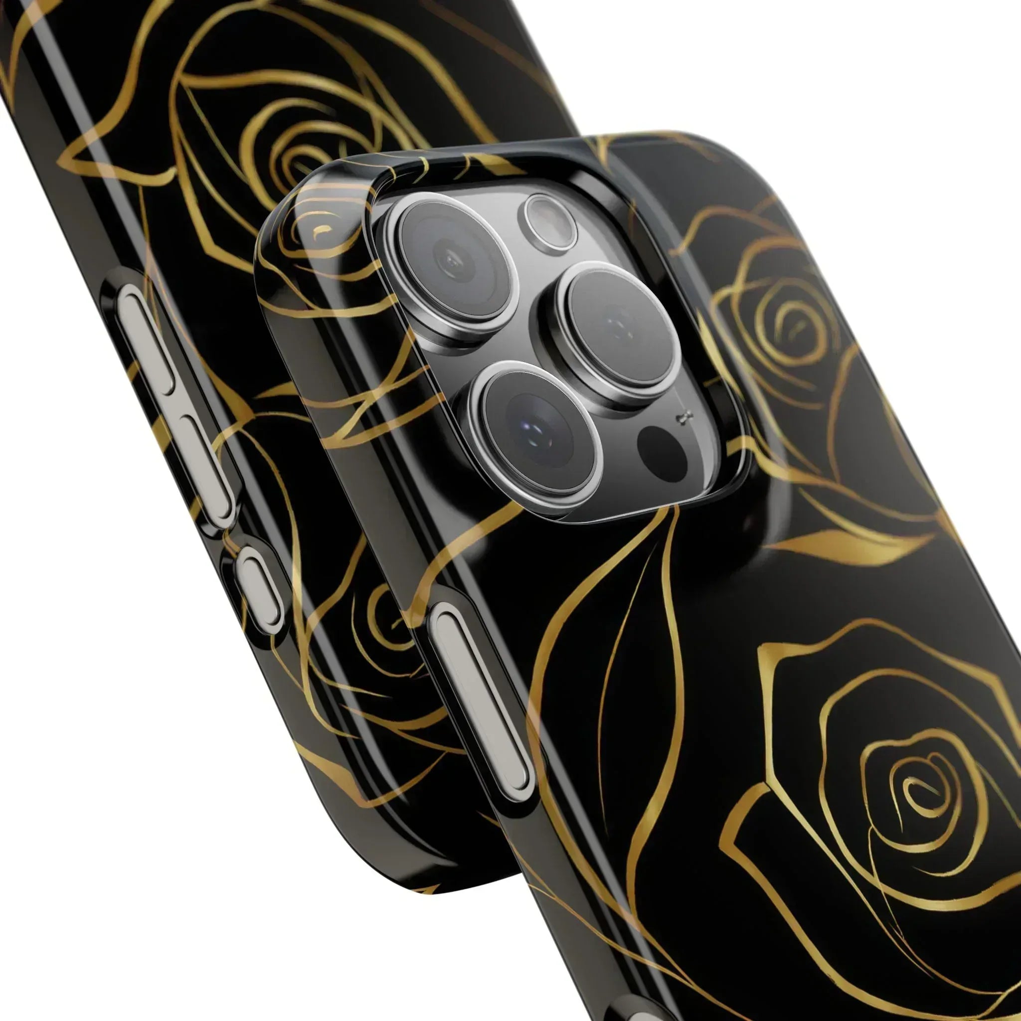 Golden Roses Phone Case for iPhone 15-17 - KARARMDESIGN