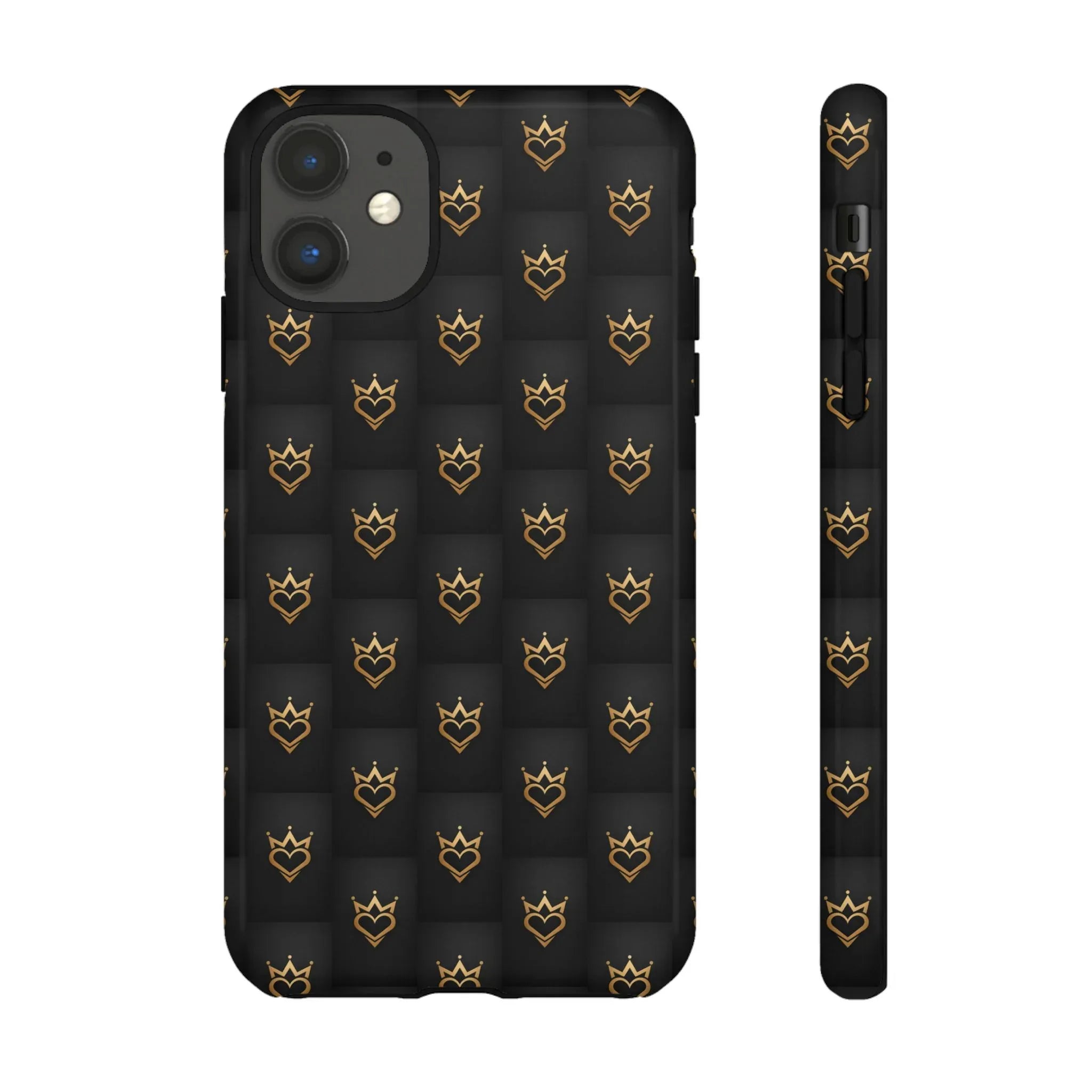 Crowned Heart Doodle Phone Case for iPhone 11-17 & Galaxy S10-S25 - KARARMDESIGN