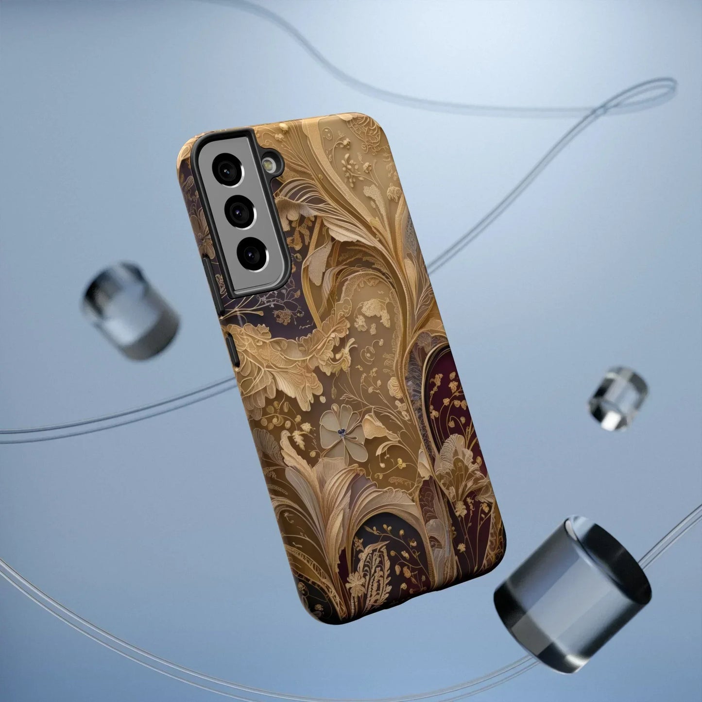 Botanical Luxury Design Impact-Resistant Phone Case for iPhone 12-16 and Galaxy S21-S22 Models - KarArmDesign