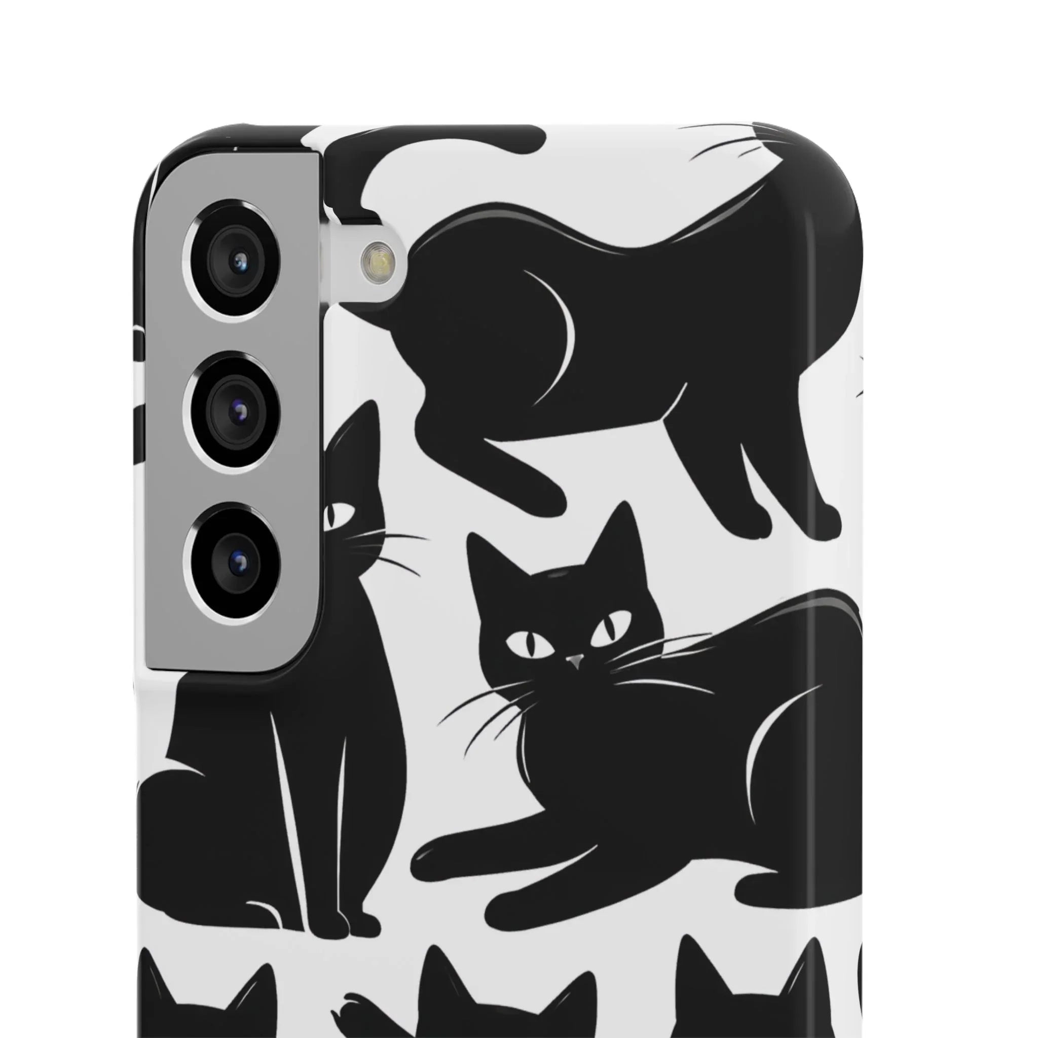Black Cats Phone Case for iPhone 11-17 and Galaxy S20-S25 - KARARMDESIGN
