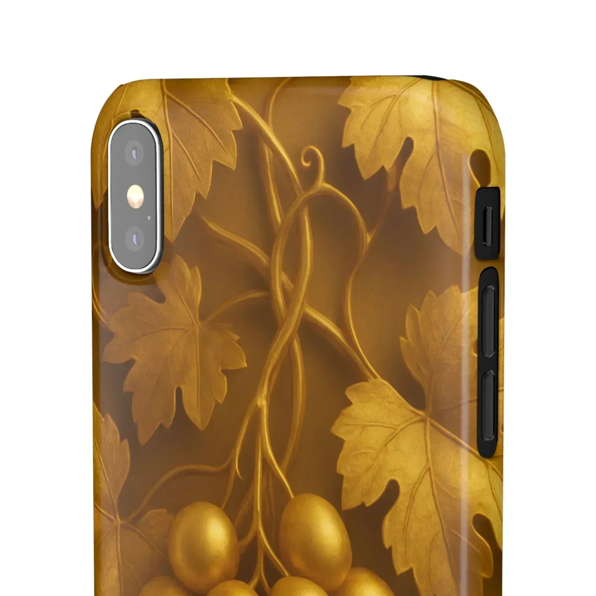 Golden Grapes Phone Case for iPhone 8–16 - KARARMDESIGN