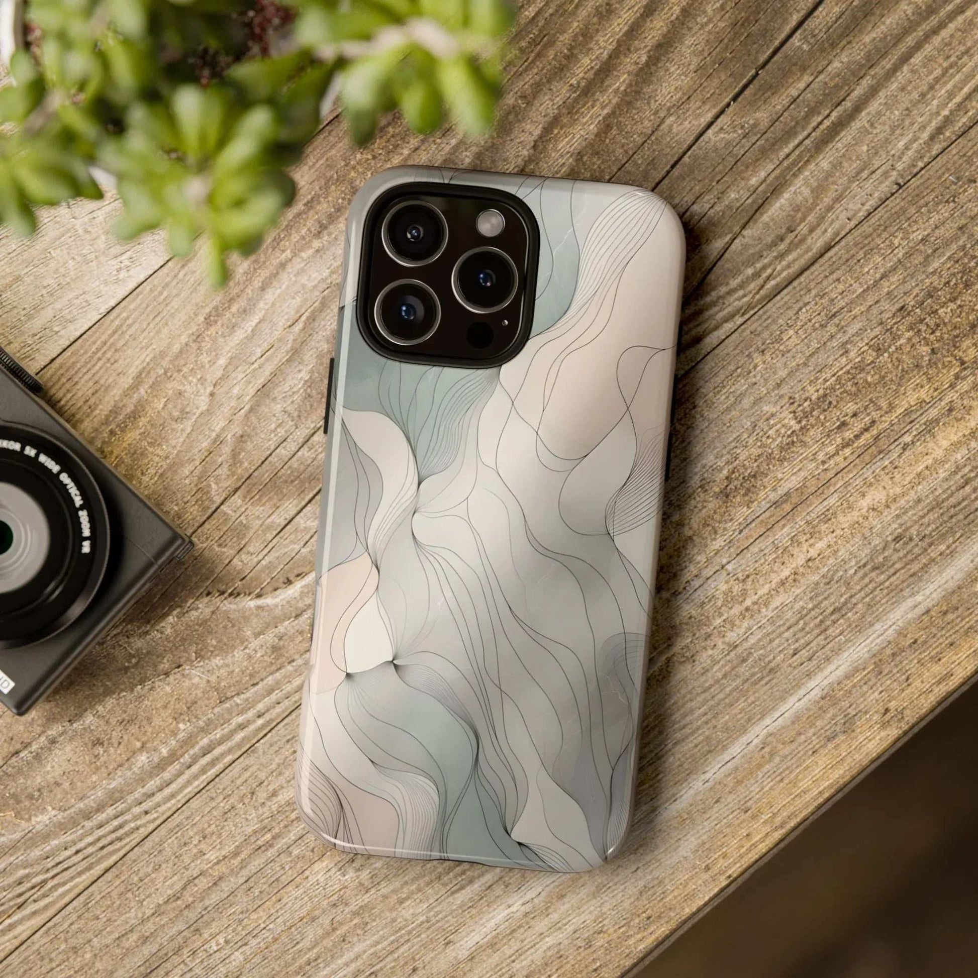 Pastel Wave Phone Case – Minimalist Design for iPhone & Pixel - KARARMDESIGN