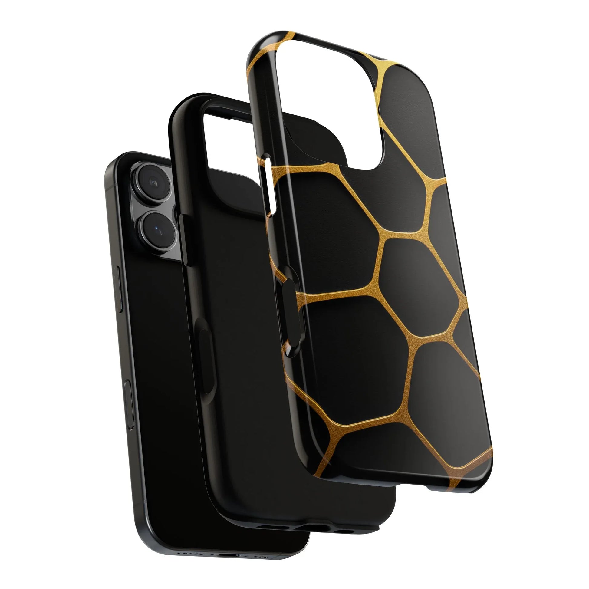 Golden Cellscape Phone Case for iPhone 8-17 and Galaxy S20-S25 - KARARMDESIGN