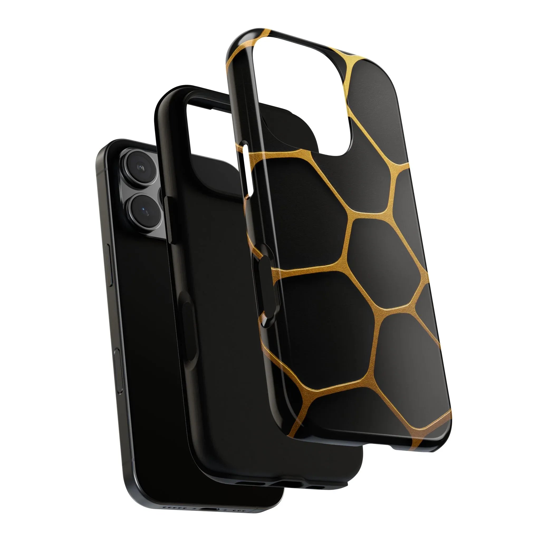 Golden Cellscape Phone Case for iPhone 8-17 and Galaxy S20-S25 - KARARMDESIGN