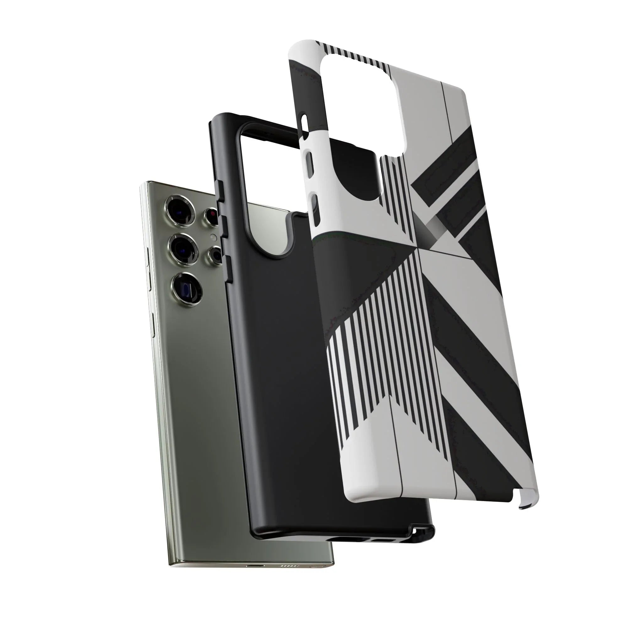 Monochrome Tough Phone Case for iPhone 11-16 and Galaxy S20–S25 - KARARMDESIGN