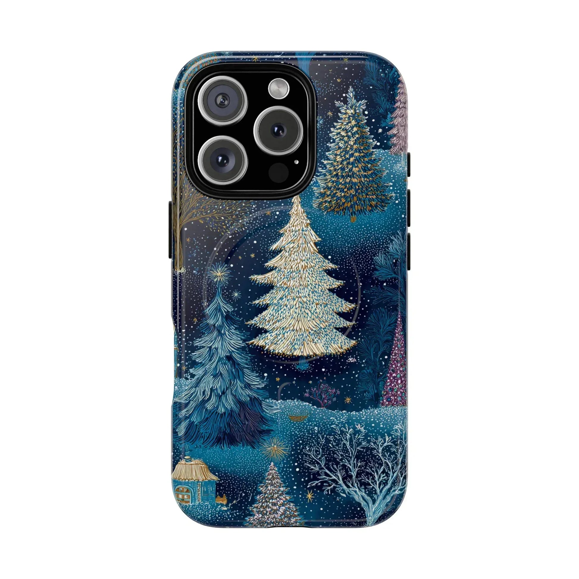 Midnight Sparkle Forest Phone Case for iPhone 13-17 - KARARMDESIGN