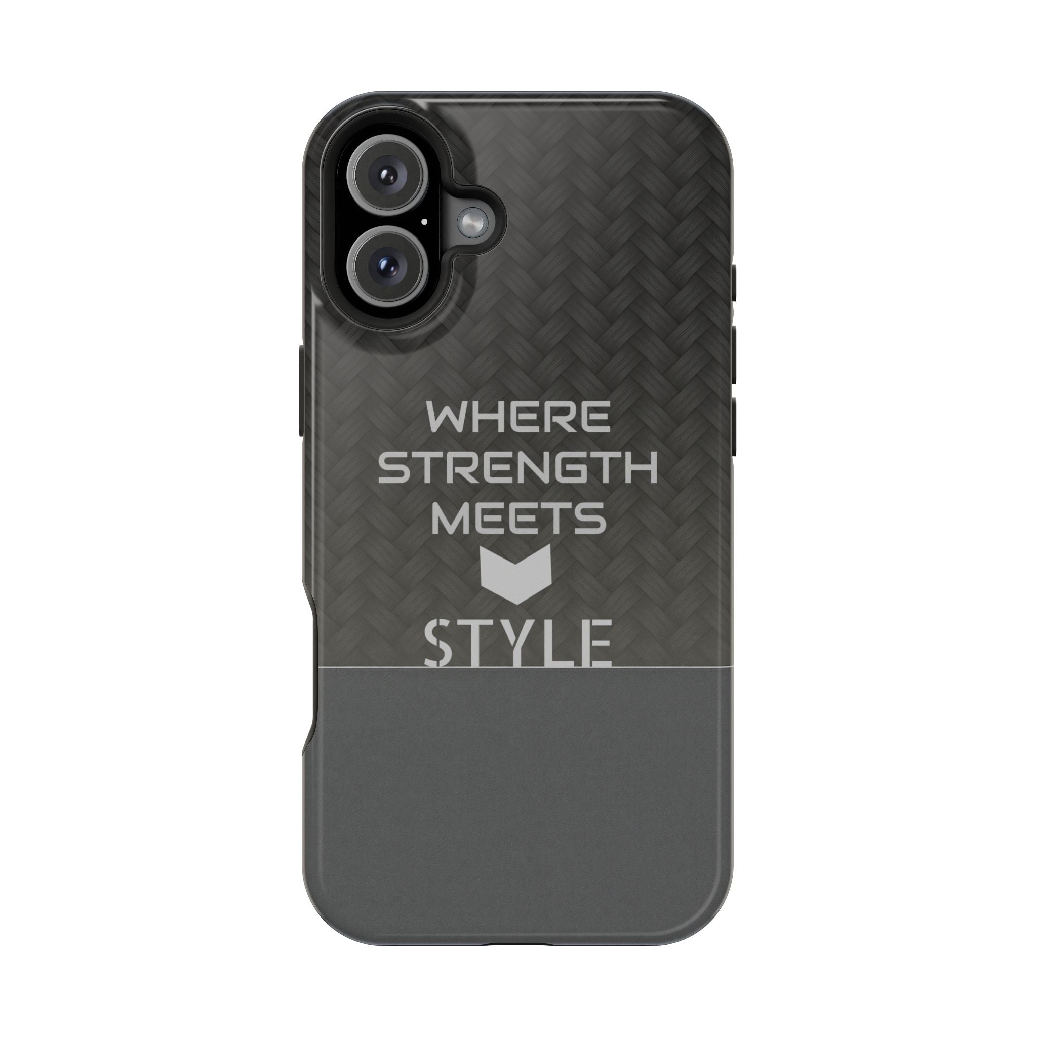 Gray Carbon Phone Case for iPhone 12-16 and Galaxy S21-S22
