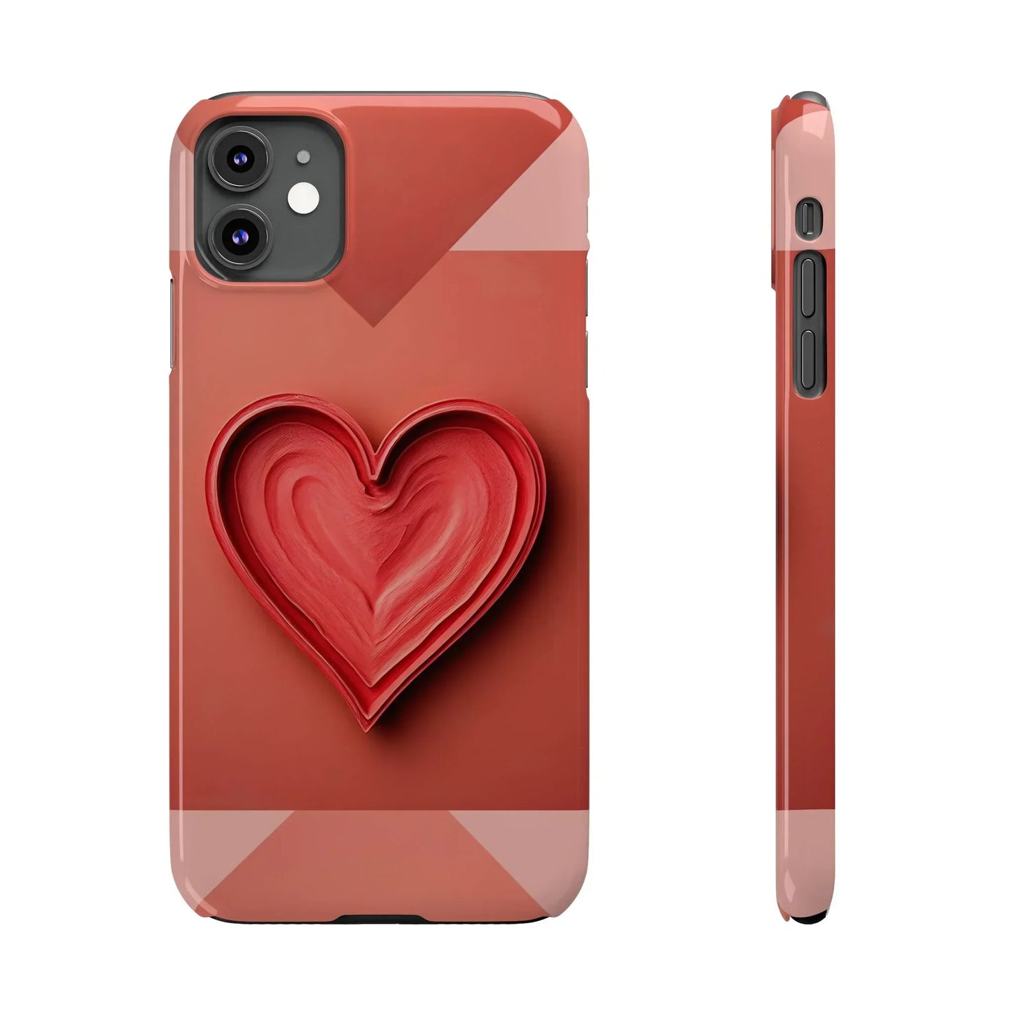 Heart Design Phone Case for iPhone X to 16 Series - KarArmDesign