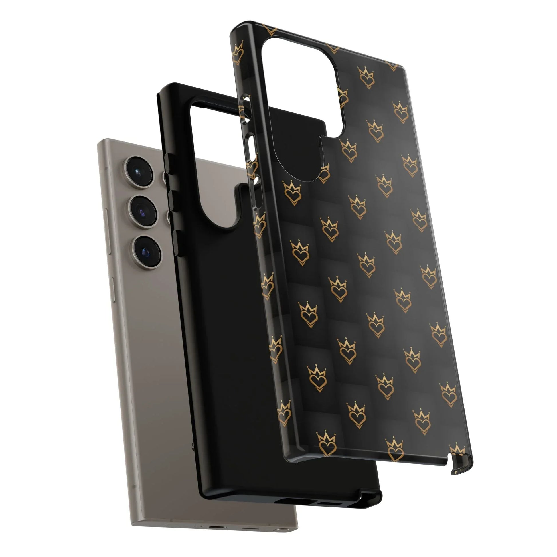 Crowned Heart Doodle Phone Case for iPhone 11-17 & Galaxy S10-S25 - KARARMDESIGN