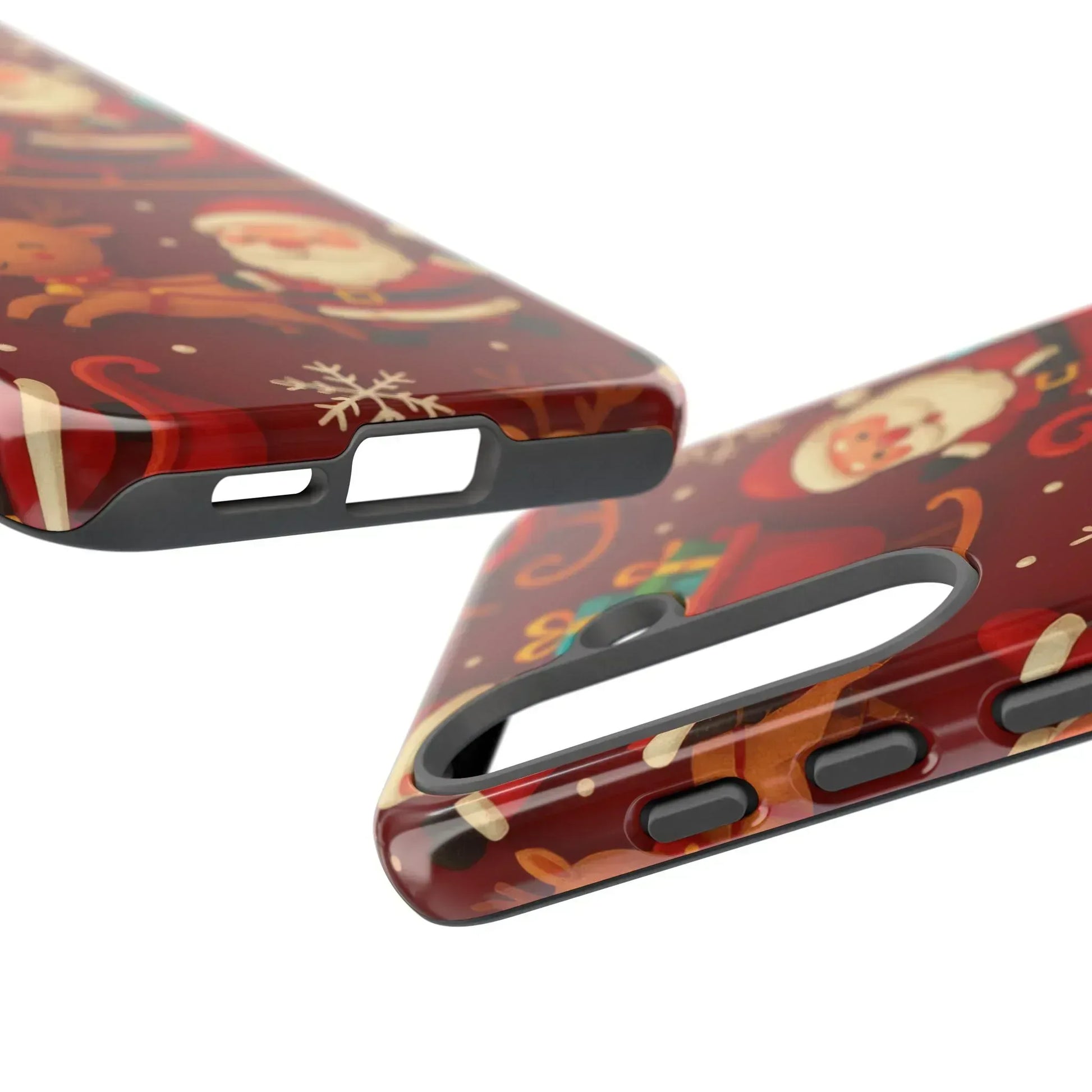 Santa Sleigh Ride Phone Case for iPhone 11-17 and Galaxy S10-S25 - KARARMDESIGN