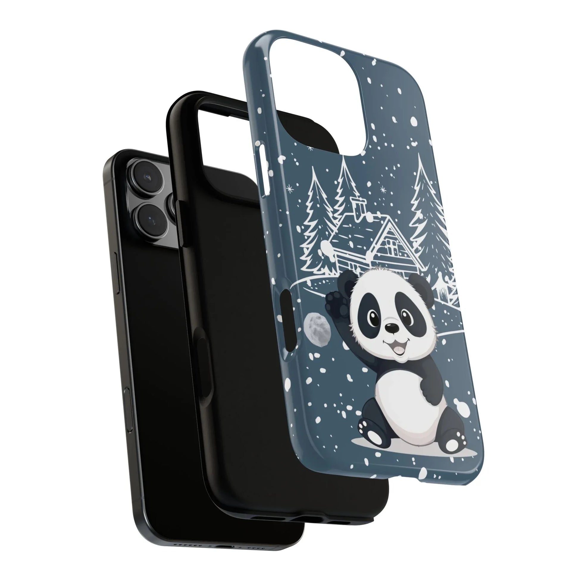 Cute Panda in a Winter Wonderland Phone Case for iPhone 8-17 - KARARMDESIGN