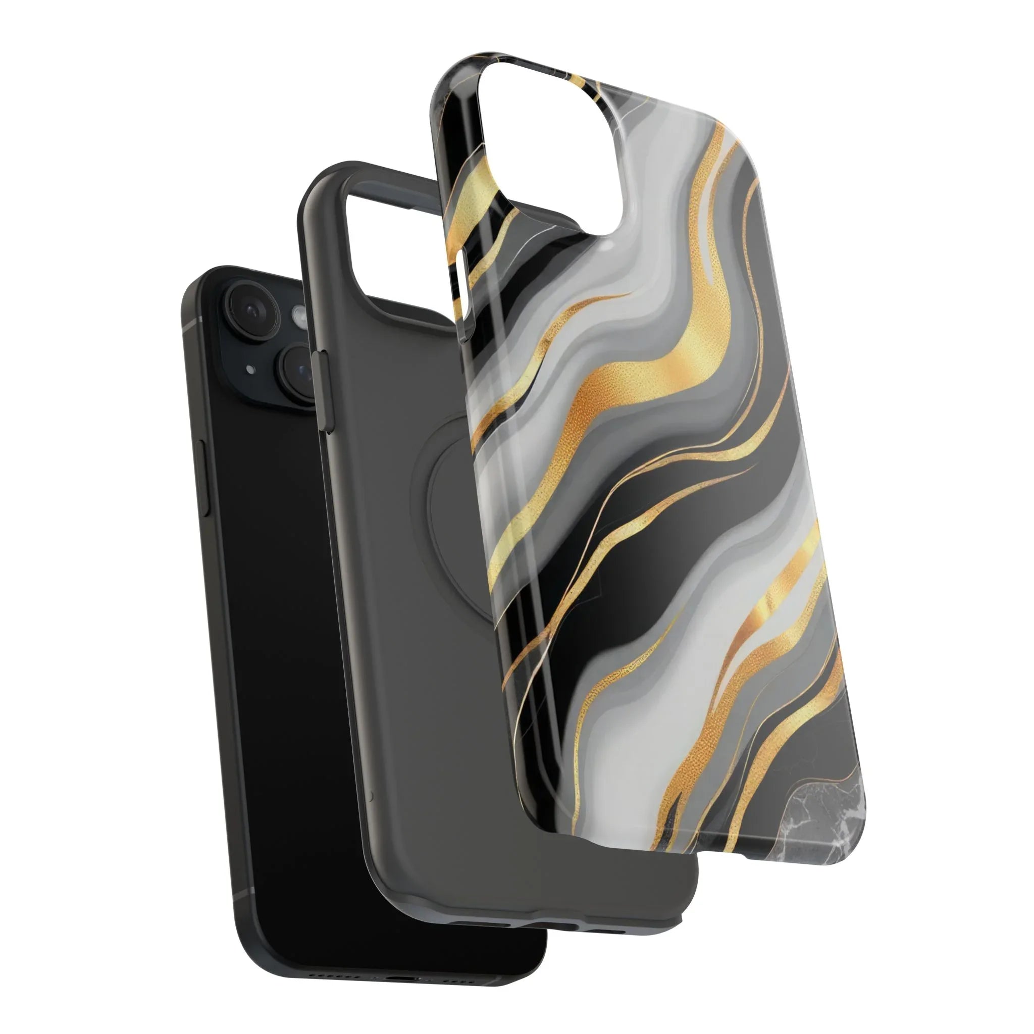 Modern Marble Flow Phone Case for iPhone 11-17 - KARARMDESIGN