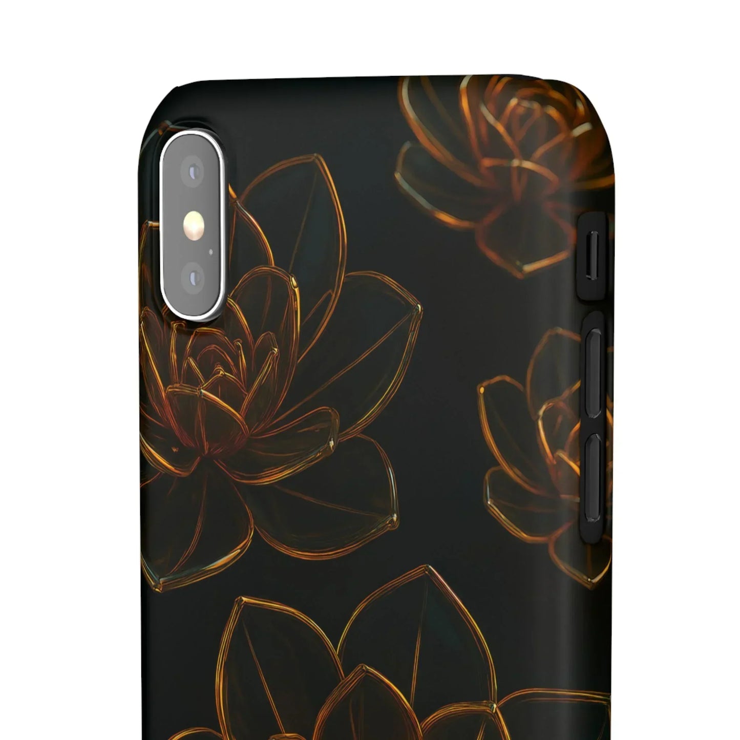 Glass Flower Phone Case for iPhone 7-16 and Galaxy S10-S24 Models