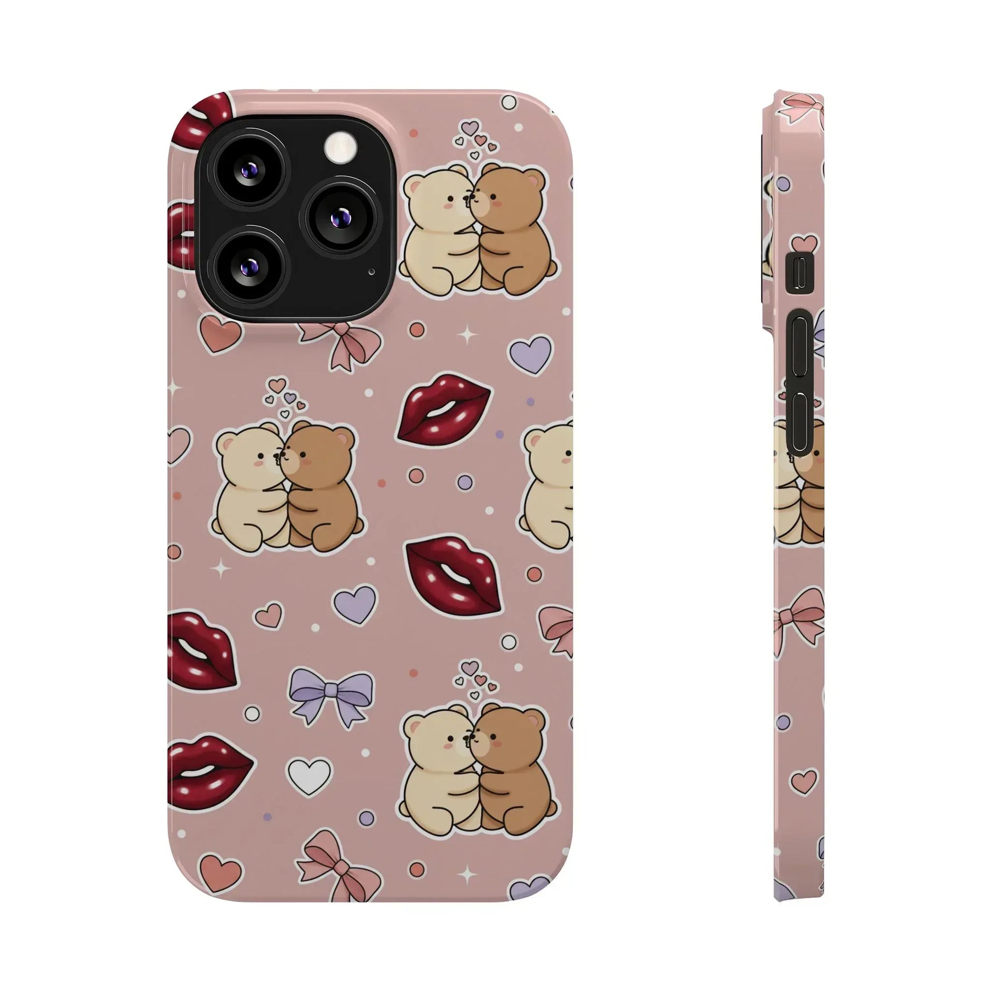 Bear Hug Bliss Phone Case for iPhone 11-17 - KARARMDESIGN